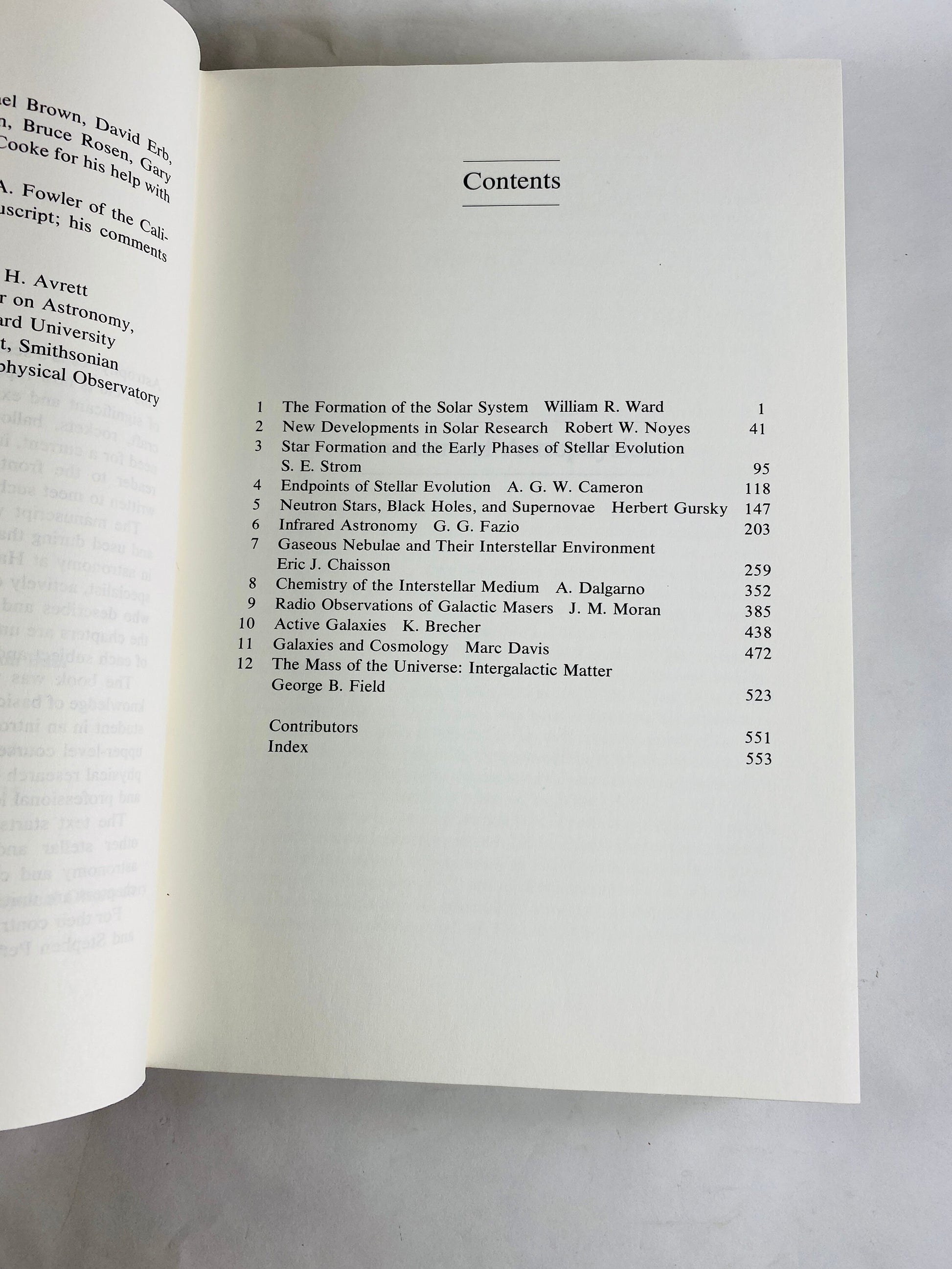 Frontiers of Astrophysics vintage book by Eugene Avrett circa 1976 Solar System Galactic Masers Cosmology Philosophy Quantum phenomena