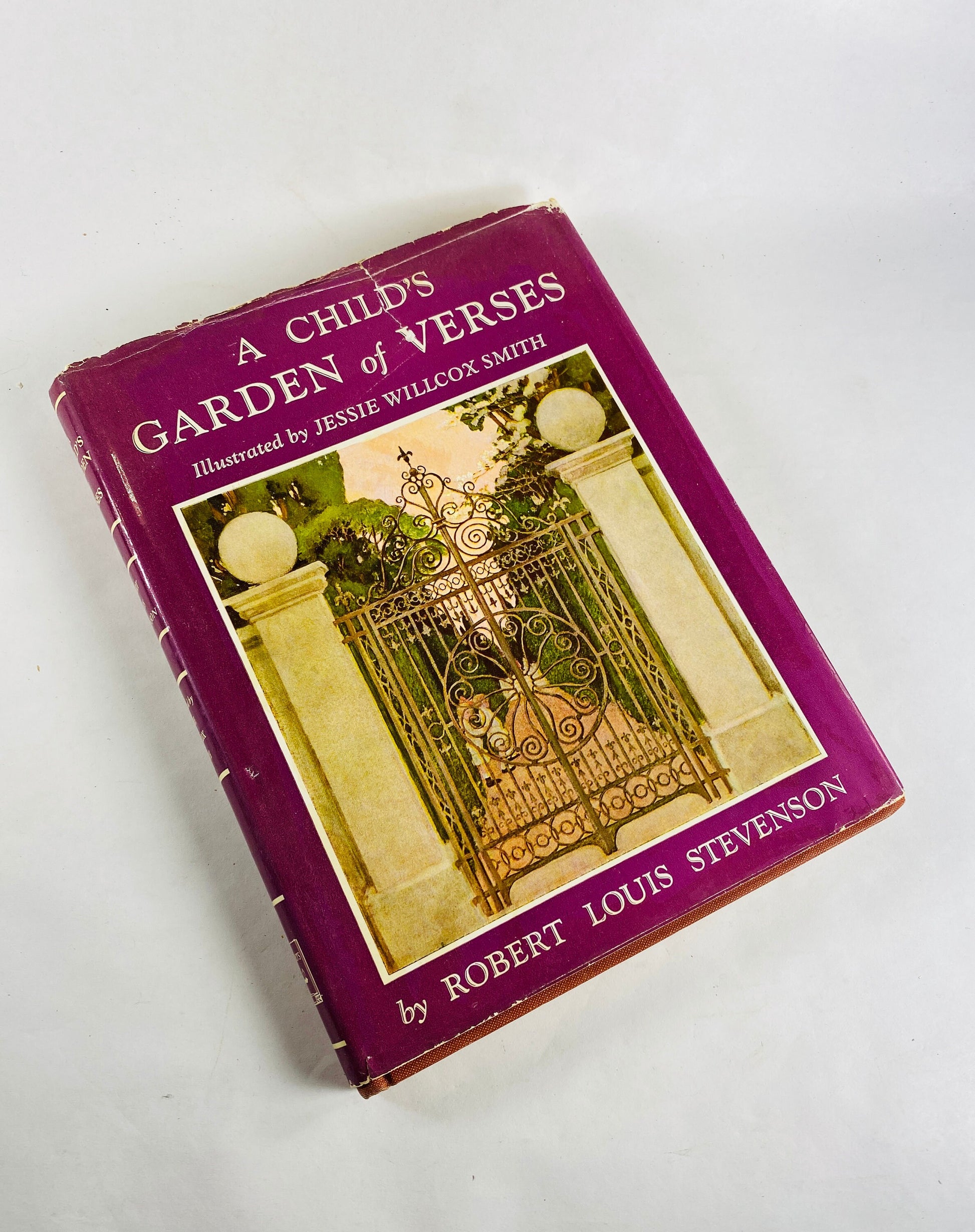 1955 A Child's Garden of Verses Robert Louis Stevenson illustrated by Jessie Wilcox Smith vintage Children's book Charles Scribner's