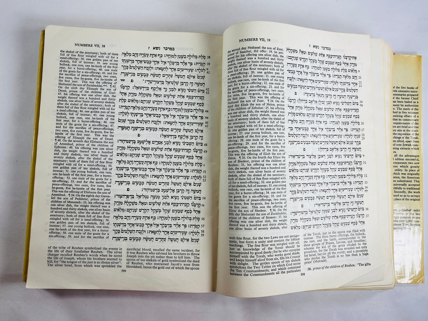 Vintage Jewish Pentateuch & Haftorahs Hebrew Book of Daily Prayers Siddur bible JH Hertz Judaism New York circa 1960