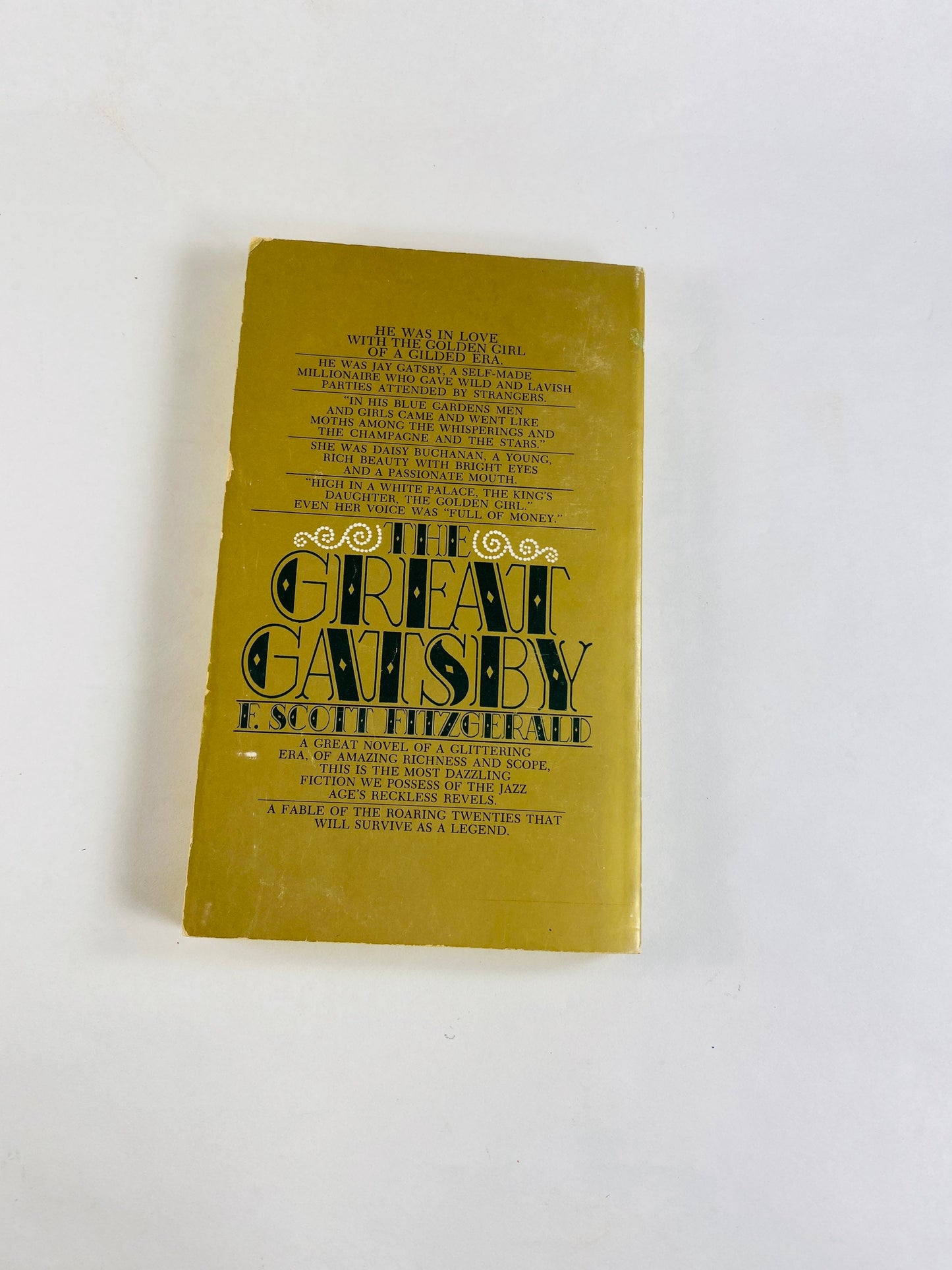 Great Gatsby by F Scott Fitzgerald Vintage paperback book circa 1974 Bantam edition with Paramount Pictures movie cover