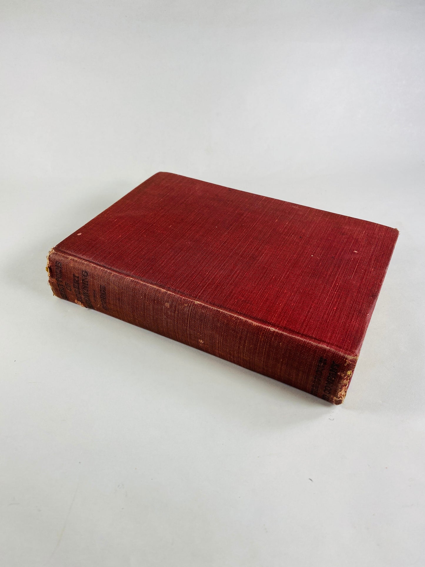 Poetry of Robert Browning vintage book circa 1909 with biography by AJ George. Boston Little Brown and Co Red book decor