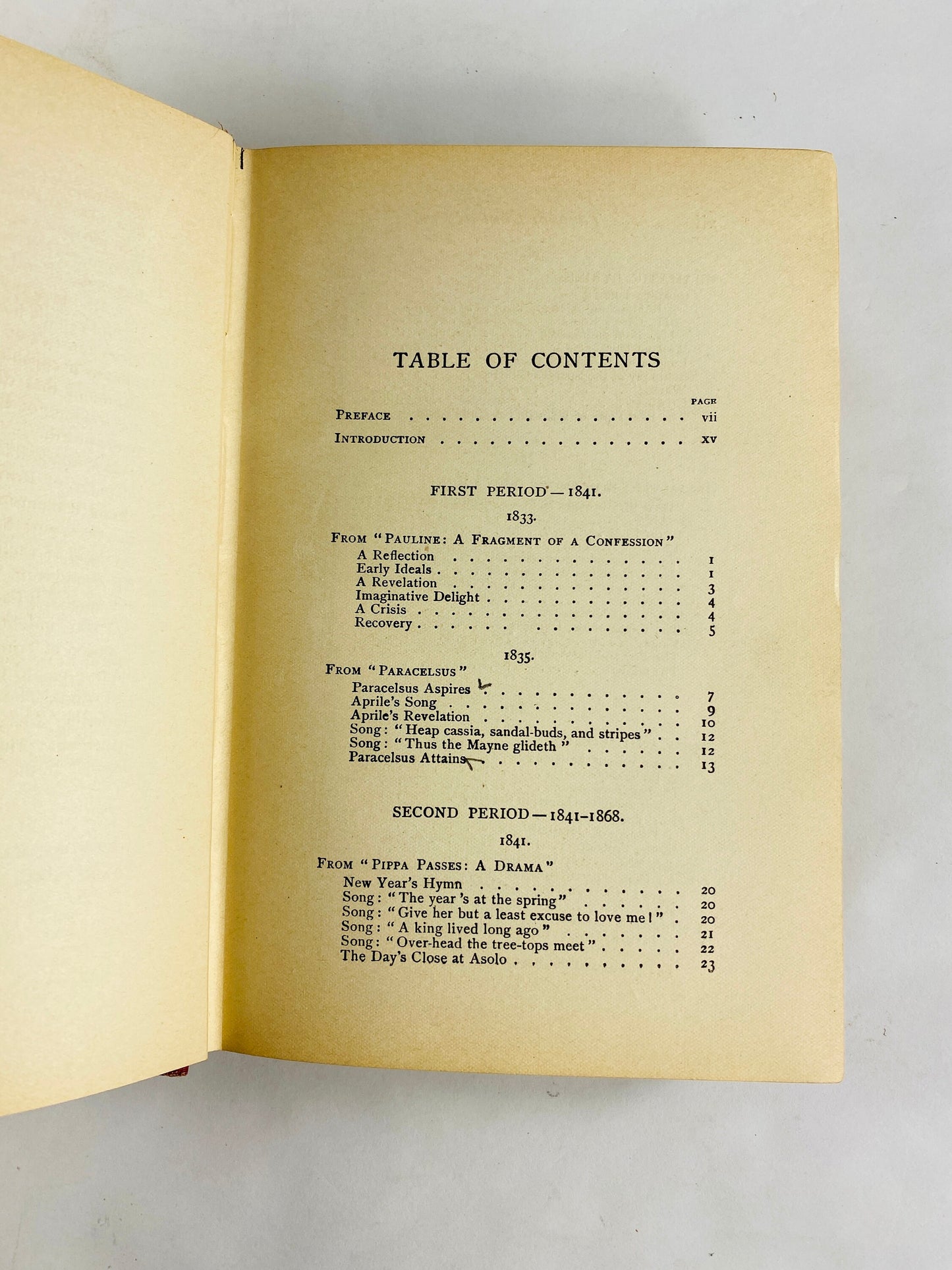 Poetry of Robert Browning vintage book circa 1909 with biography by AJ George. Boston Little Brown and Co Red book decor