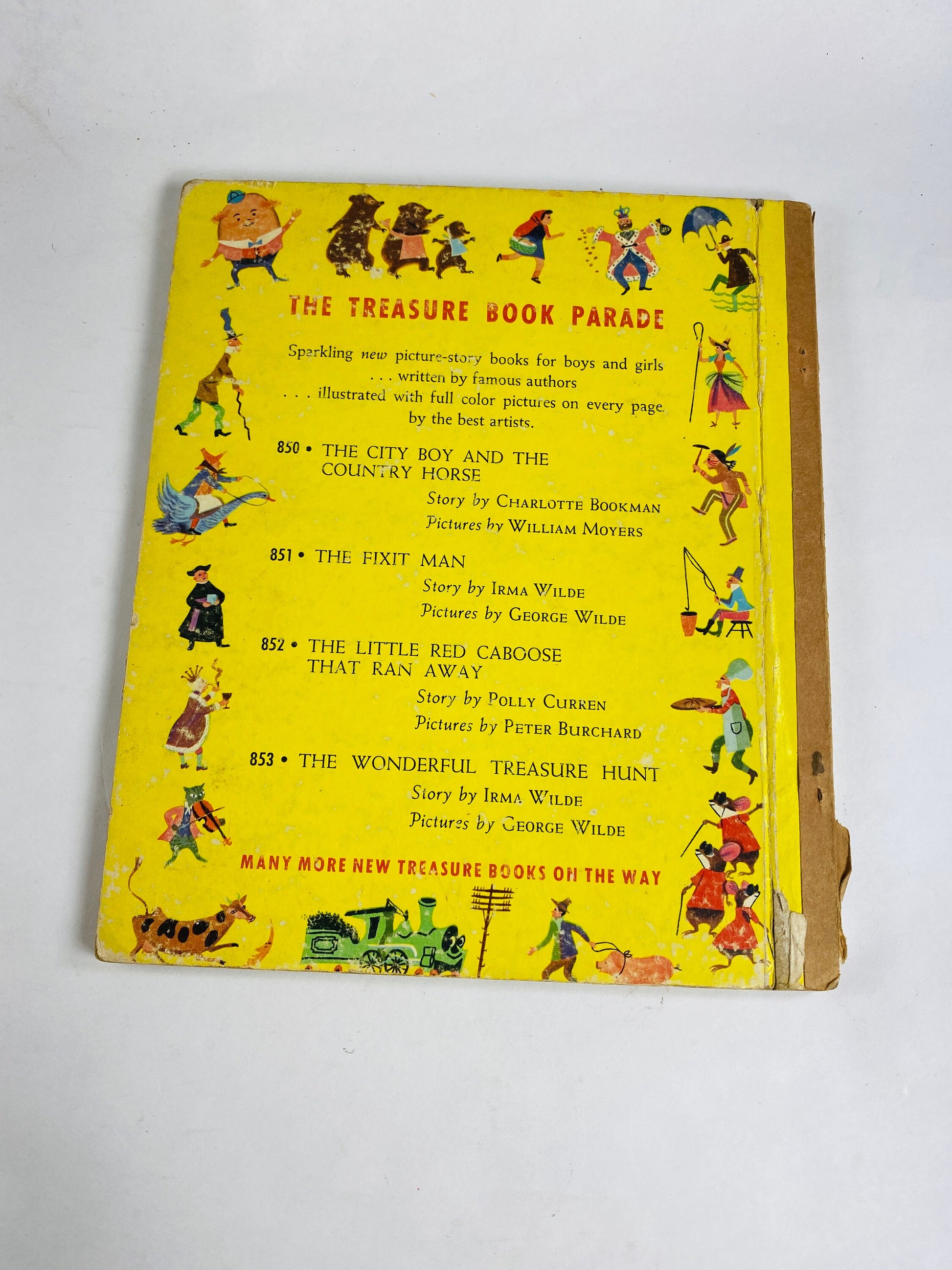 1952 Wonderful Treasure Hunt vintage children's book by Irma Wilde Oak Lane Country Day School Philadelphia Pennsylvania rainbow pirate