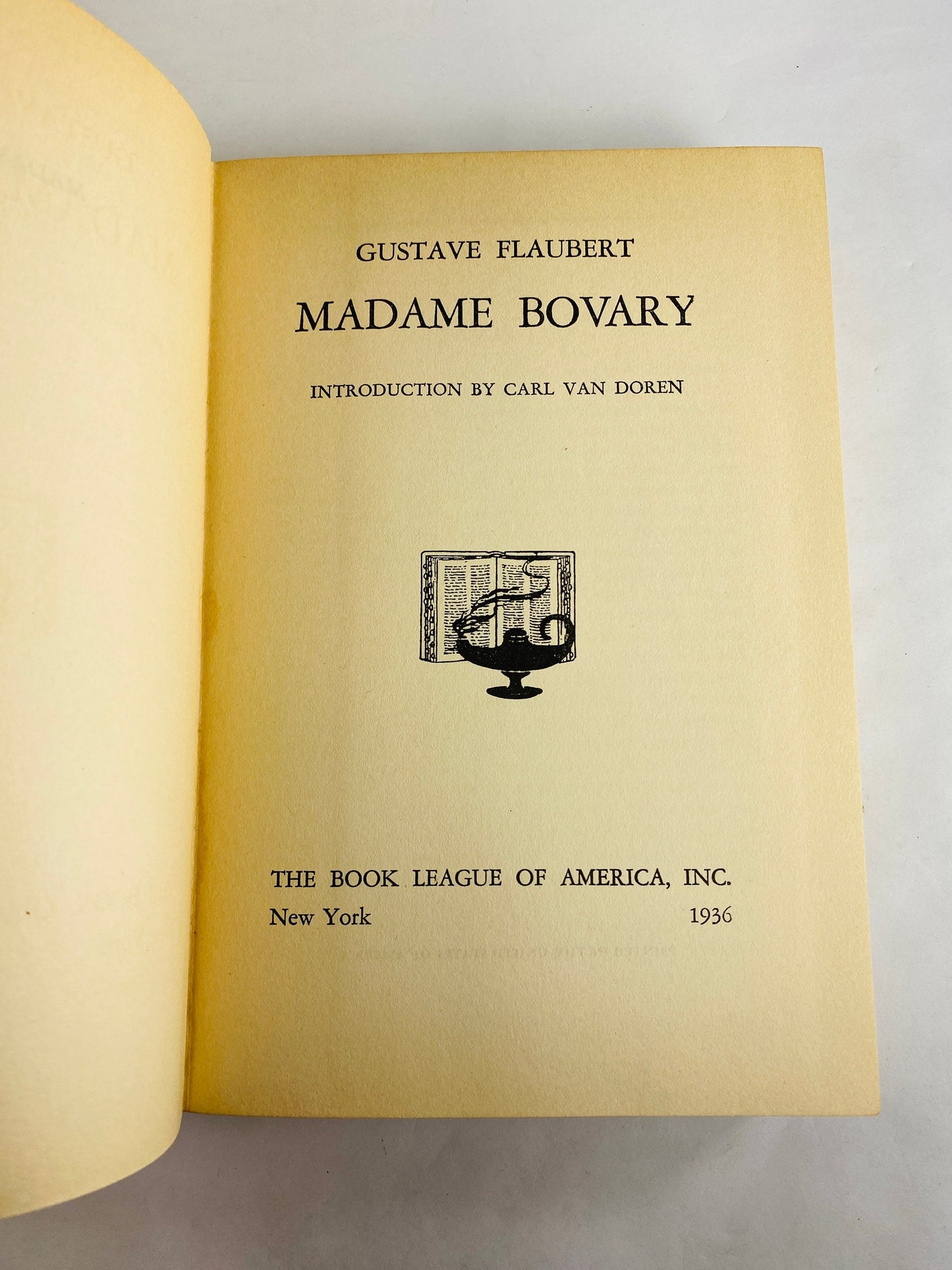Madame Bovary by Gustave Falubert Beautiful blue vintage book circa 1936 embossed in gold Romantic wedding or engagement gift