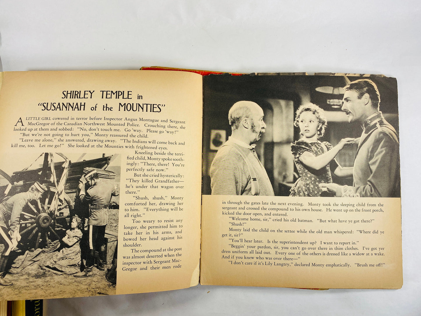 1930s Shirley Temple vintage paperback books Wee Willie Winkie, Dimples, Susannah of the Mounties rare movie collectibles nursery decor