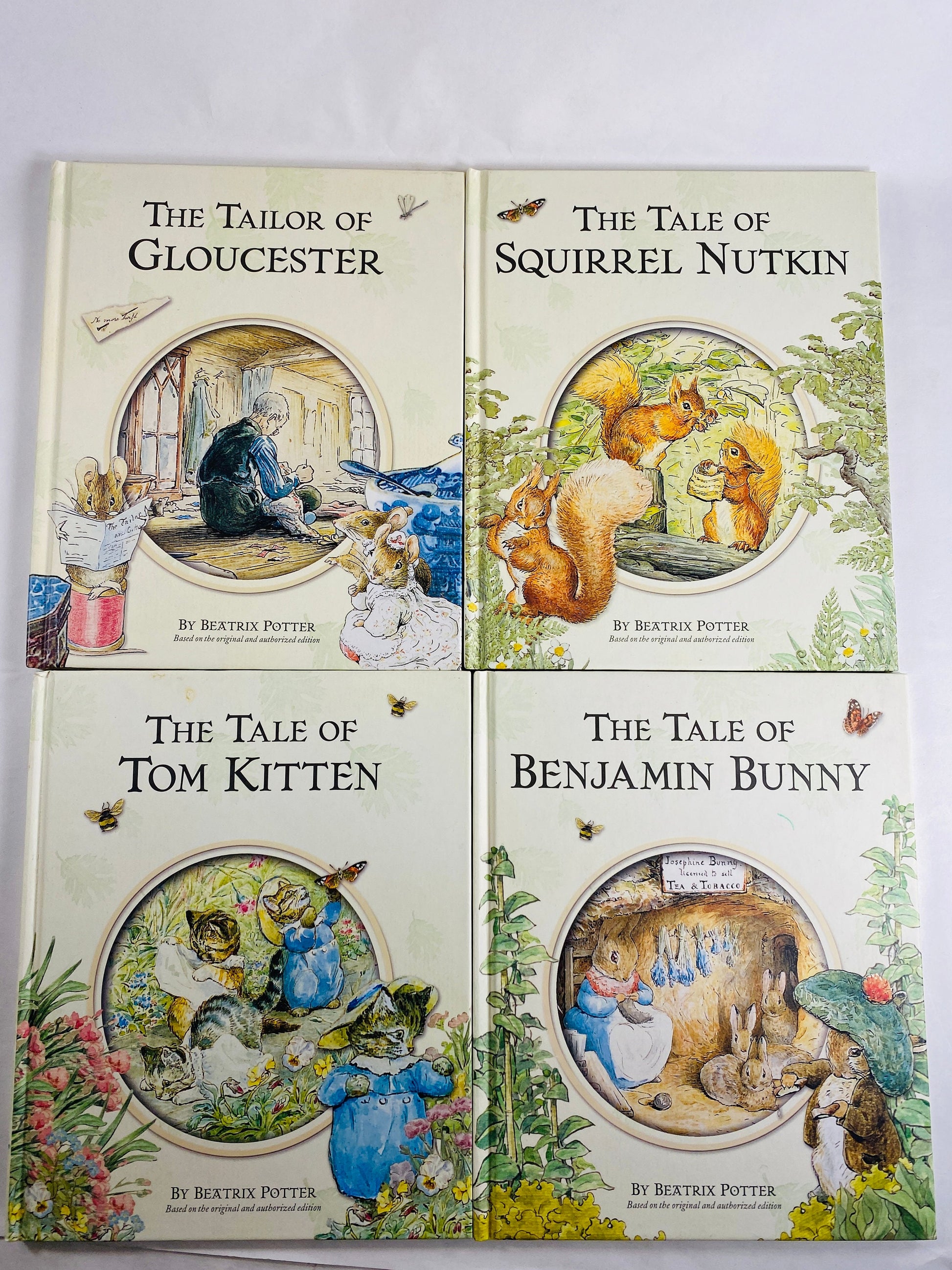 Beatrix Potter Tale of Peter Rabbit vintage children’s book Two Bad Mice Squirrel Nutkin Jemima Puddle Duck Flopsy Bunnies Tailor Gloucester