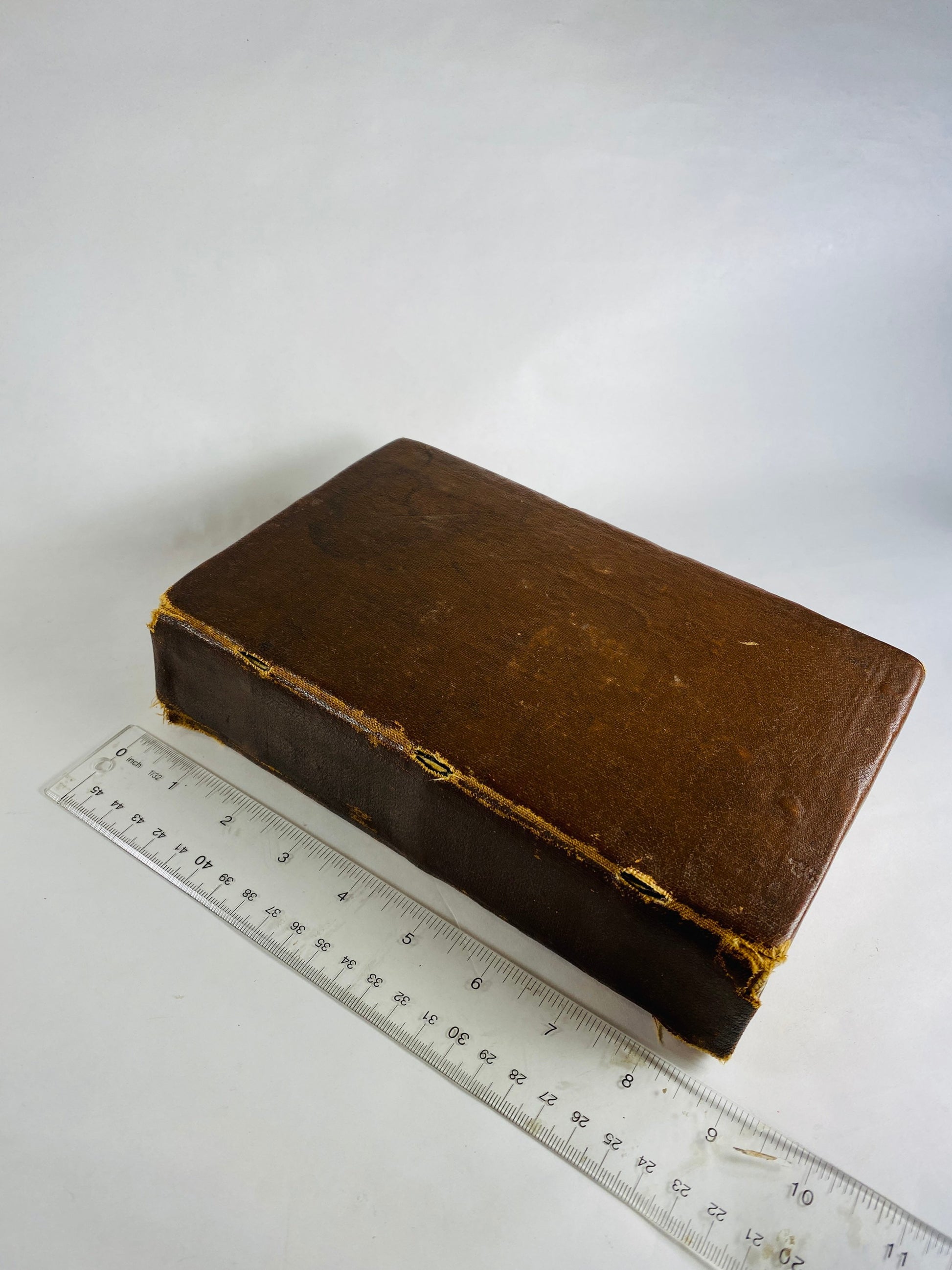 1868 vintage Leather Holy Bible in German with commentary by Martin Luther antique book Poor Condition printed in Frankfurt