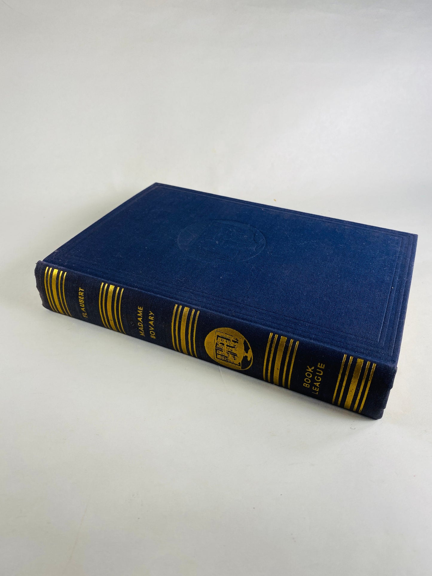 Madame Bovary by Gustave Falubert Beautiful blue vintage book circa 1936 embossed in gold Romantic wedding or engagement gift