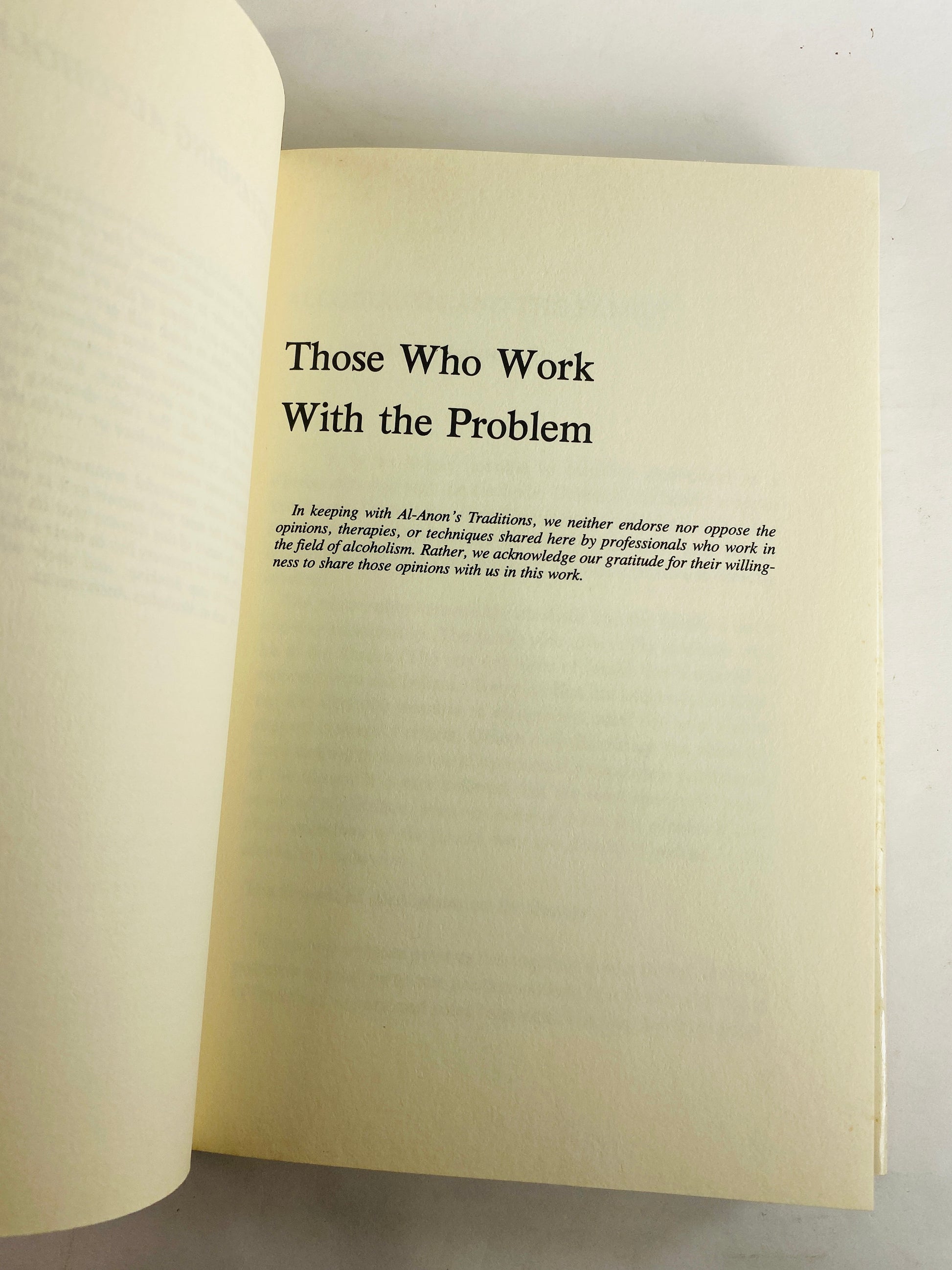 Al-Anon Faces Alcoholism vintage AA book with dust jacket circa 1984 Second Edition examines the program professionals personal