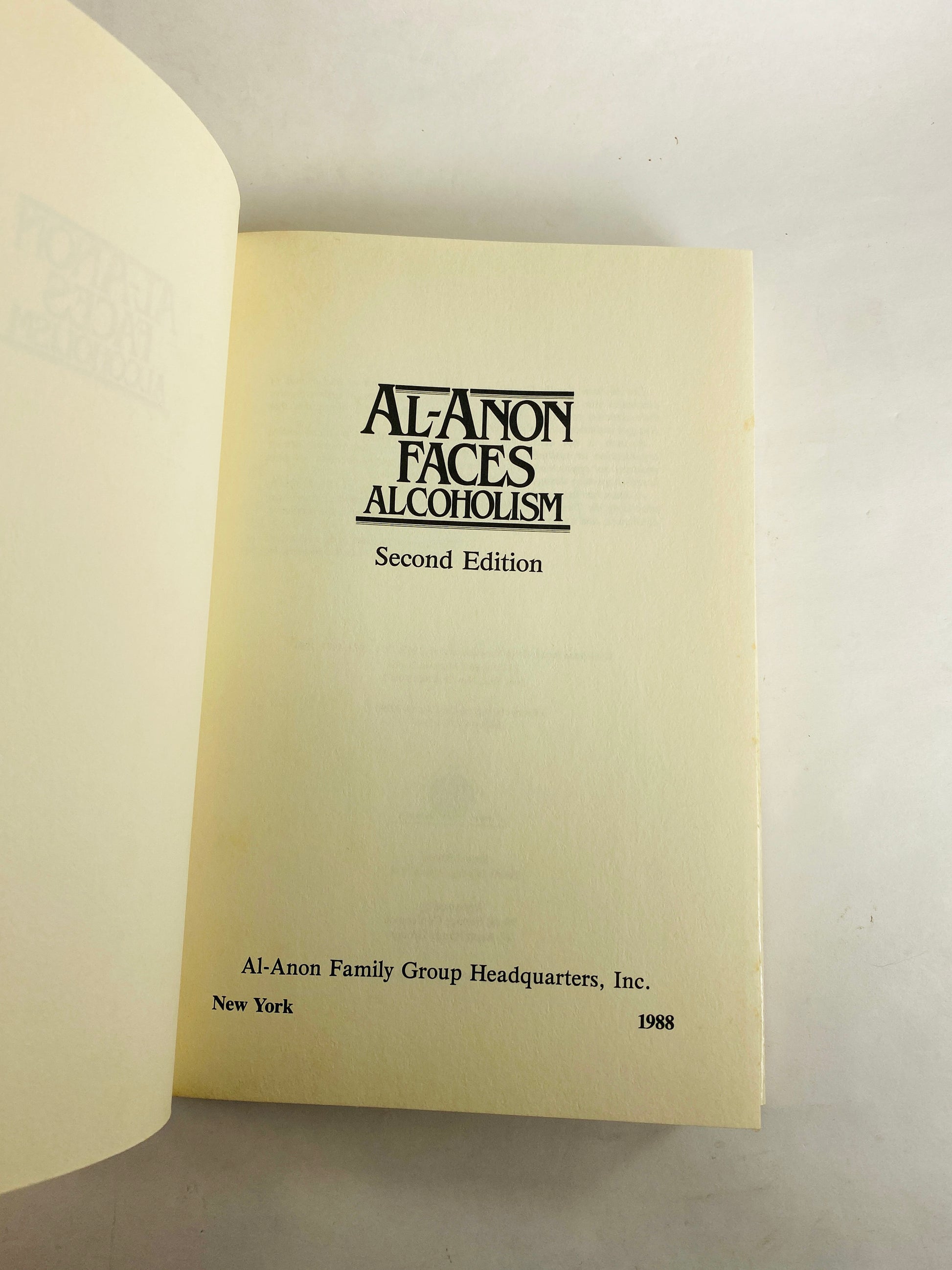 Al-Anon Faces Alcoholism vintage AA book with dust jacket circa 1984 Second Edition examines the program professionals personal