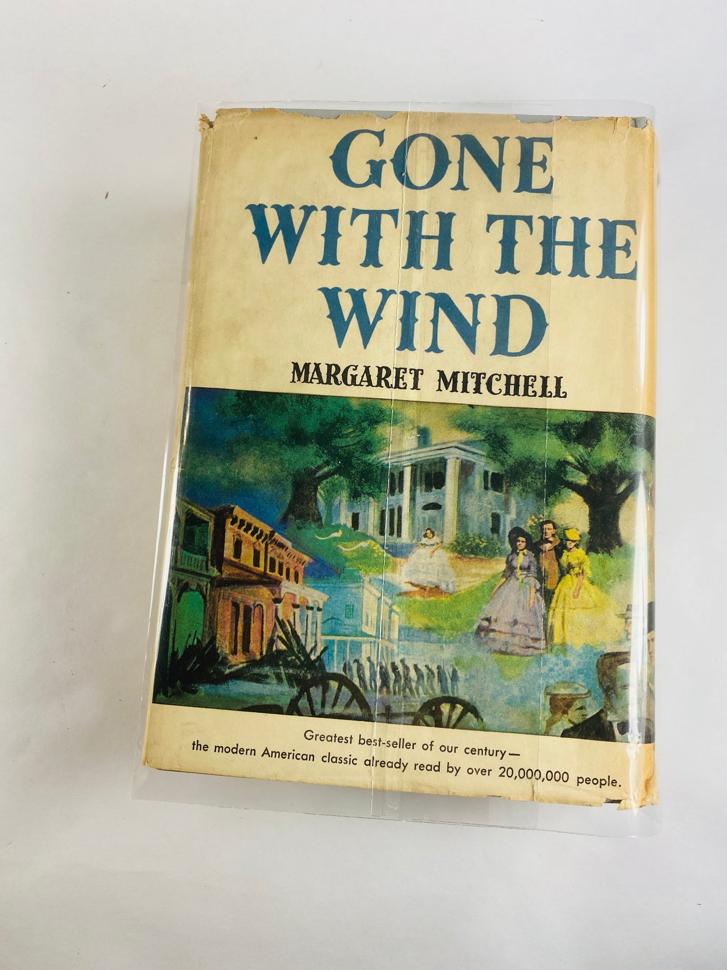 1964 Gone with the Wind by Margaret Mitchell Vintage book EARLY PRINTING deckeled pages Epic historical romance Scarlett O'hara decor BCE
