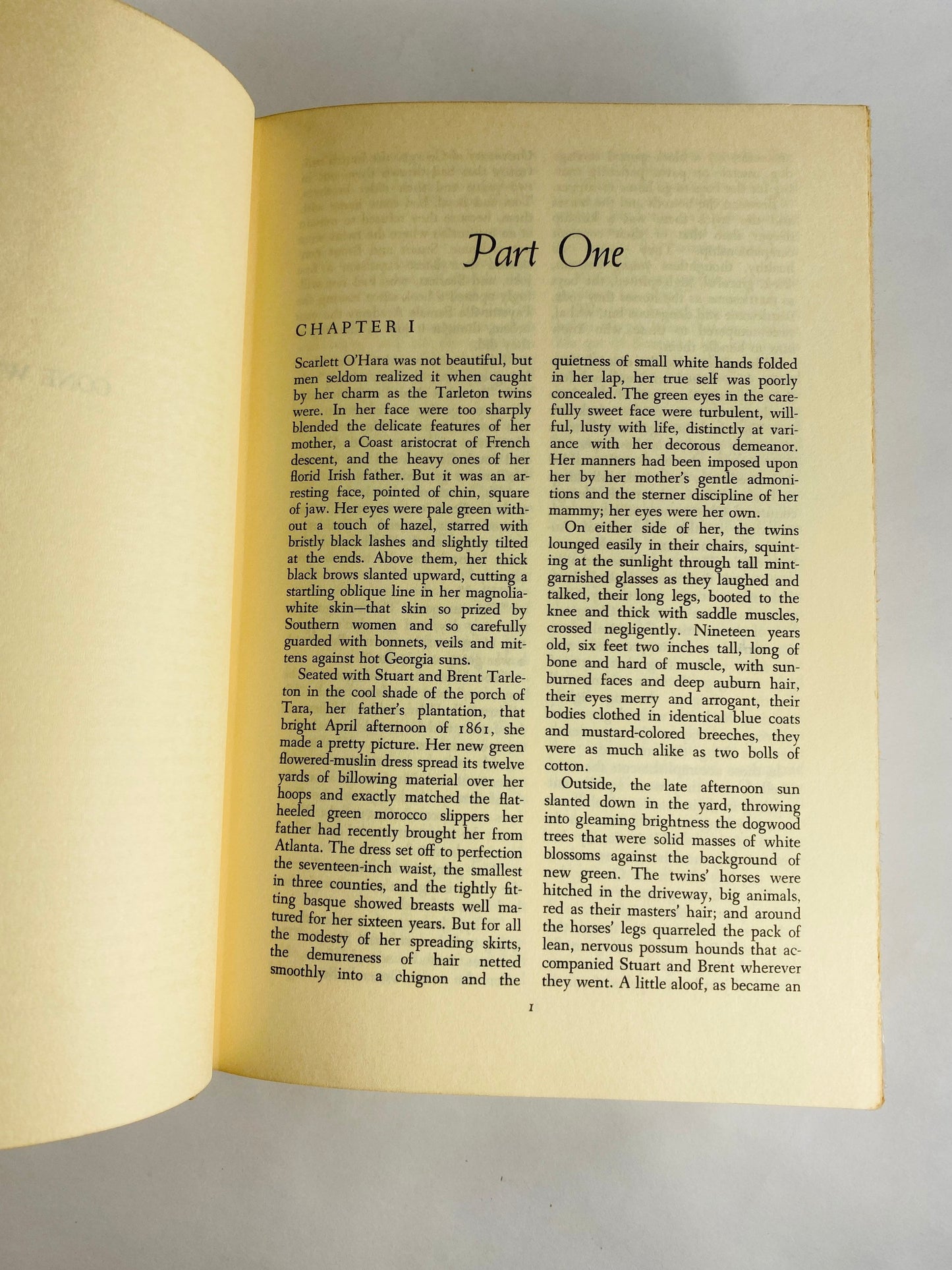 1964 Gone with the Wind by Margaret Mitchell Vintage book EARLY PRINTING deckeled pages Epic historical romance Scarlett O'hara decor BCE