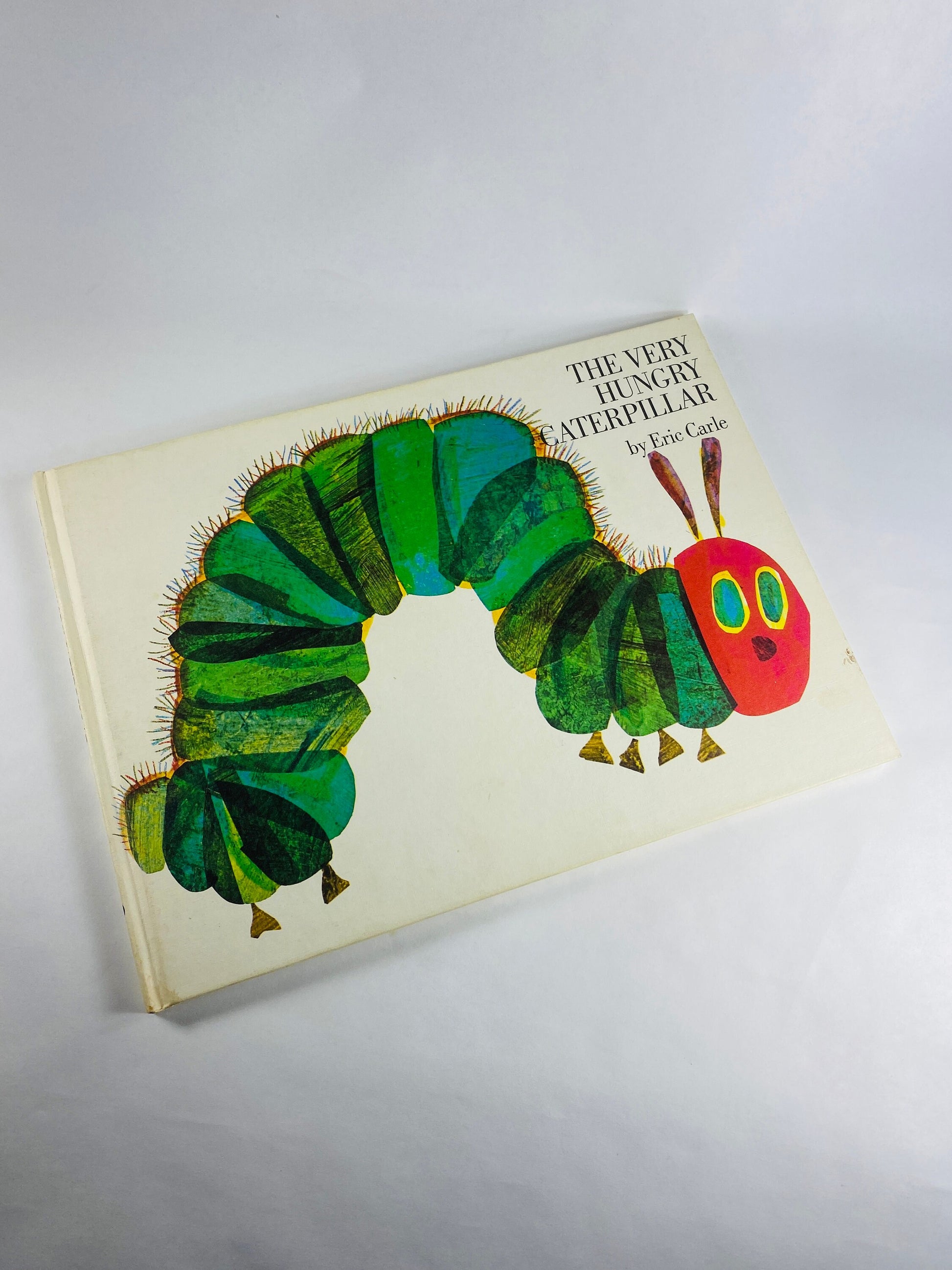 1976 Hungry Caterpillar vintage book by Eric Carle EARLY PRINTING Children’s book about filling tummy with literature.