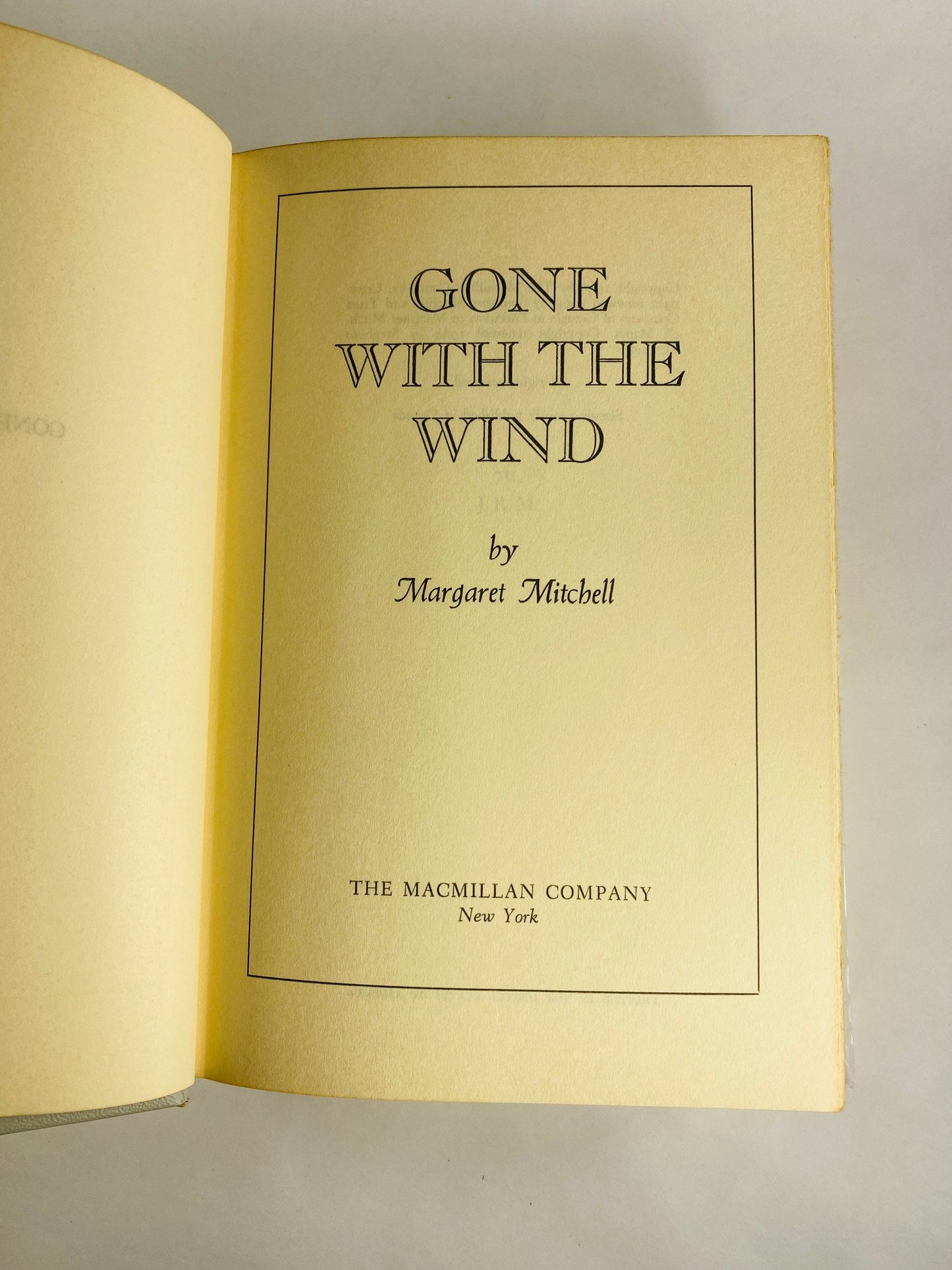 1964 Gone with the Wind by Margaret Mitchell Vintage book EARLY PRINTING deckeled pages Epic historical romance Scarlett O'hara decor BCE