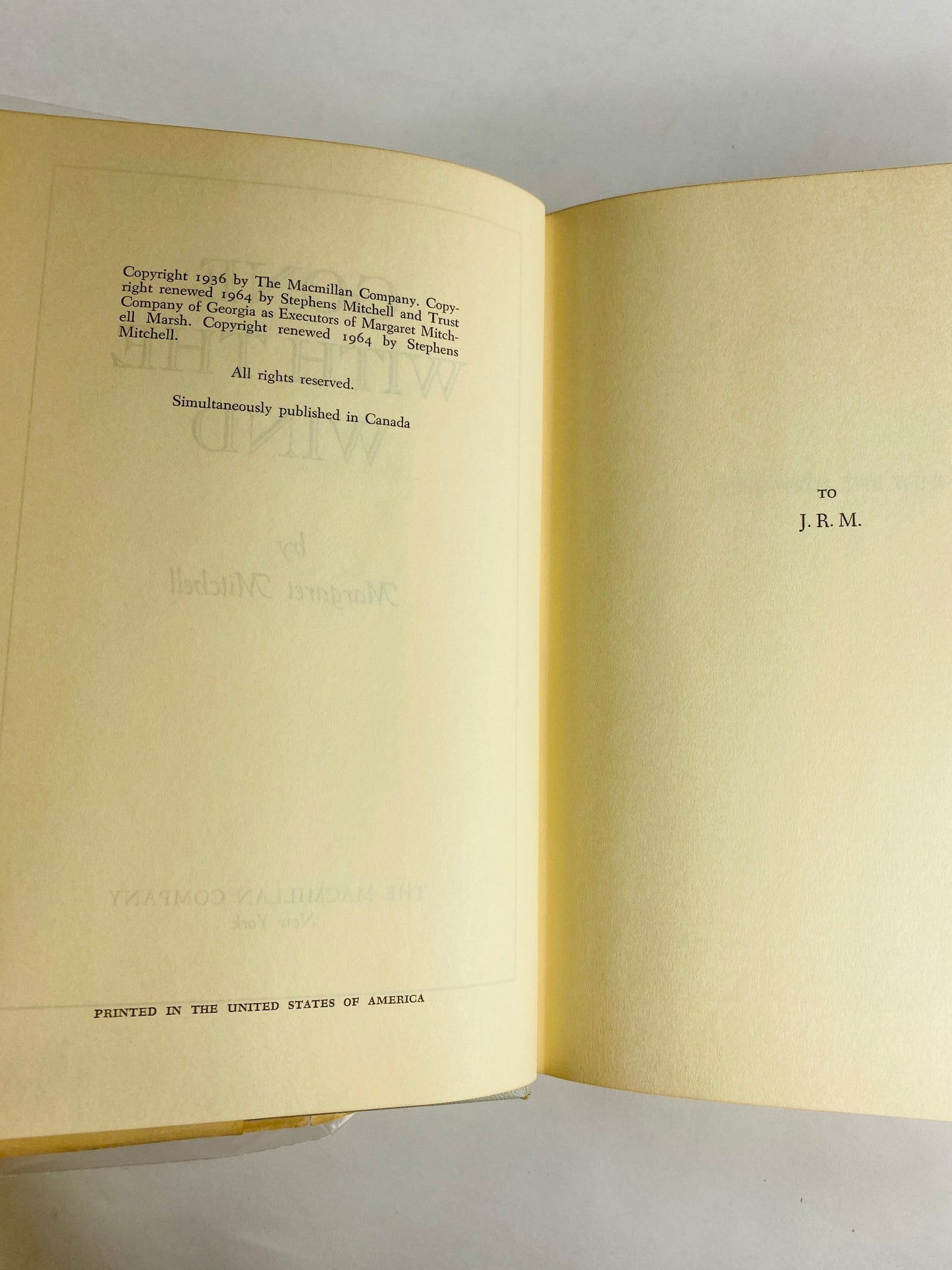 1964 Gone with the Wind by Margaret Mitchell Vintage book EARLY PRINTING deckeled pages Epic historical romance Scarlett O'hara decor BCE