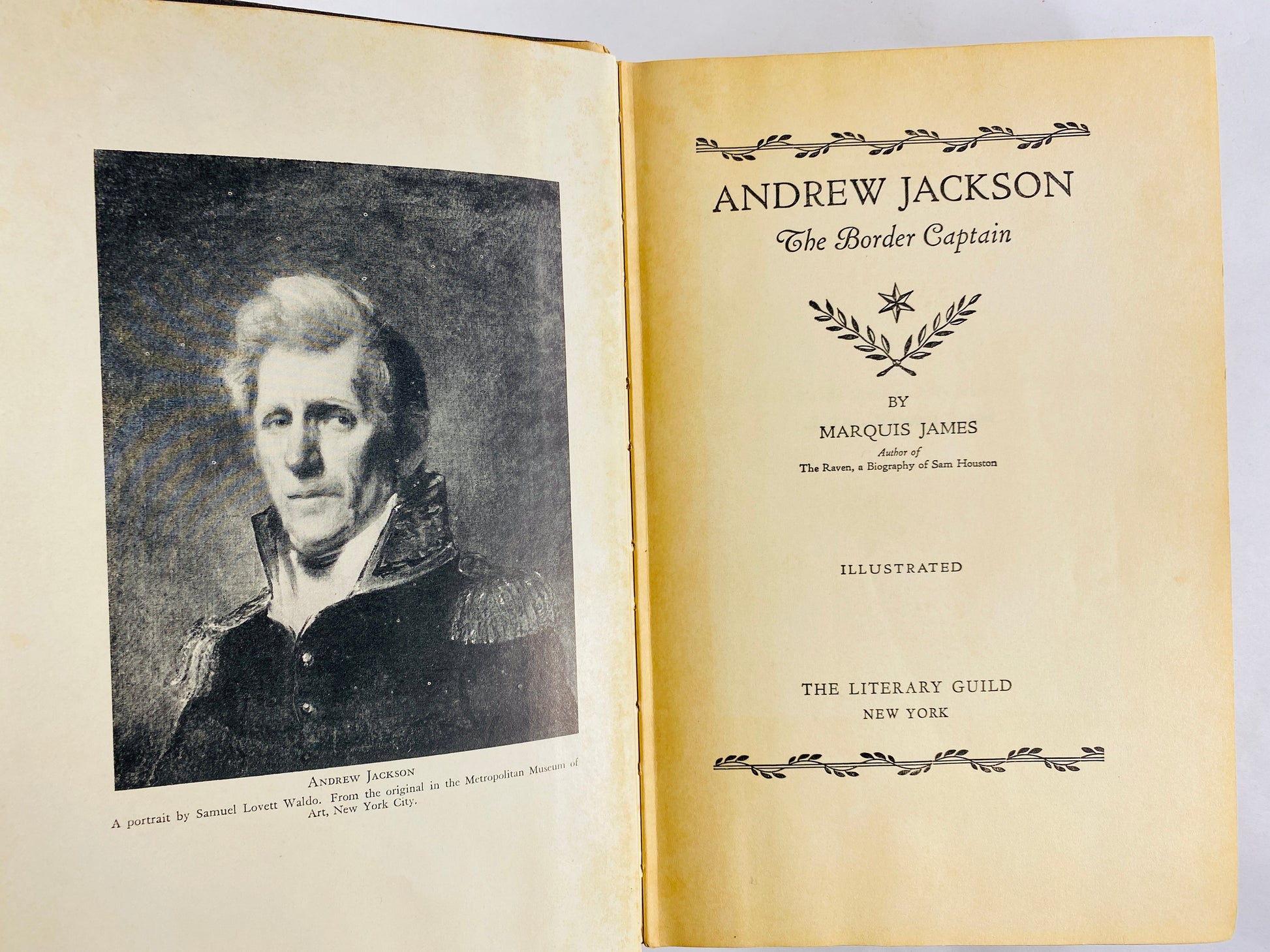 Andrew Jackson Soldier President militiary history Patriot FIRST EDITION vintage book circa 1931 by Marquis James biography of Red Eagle