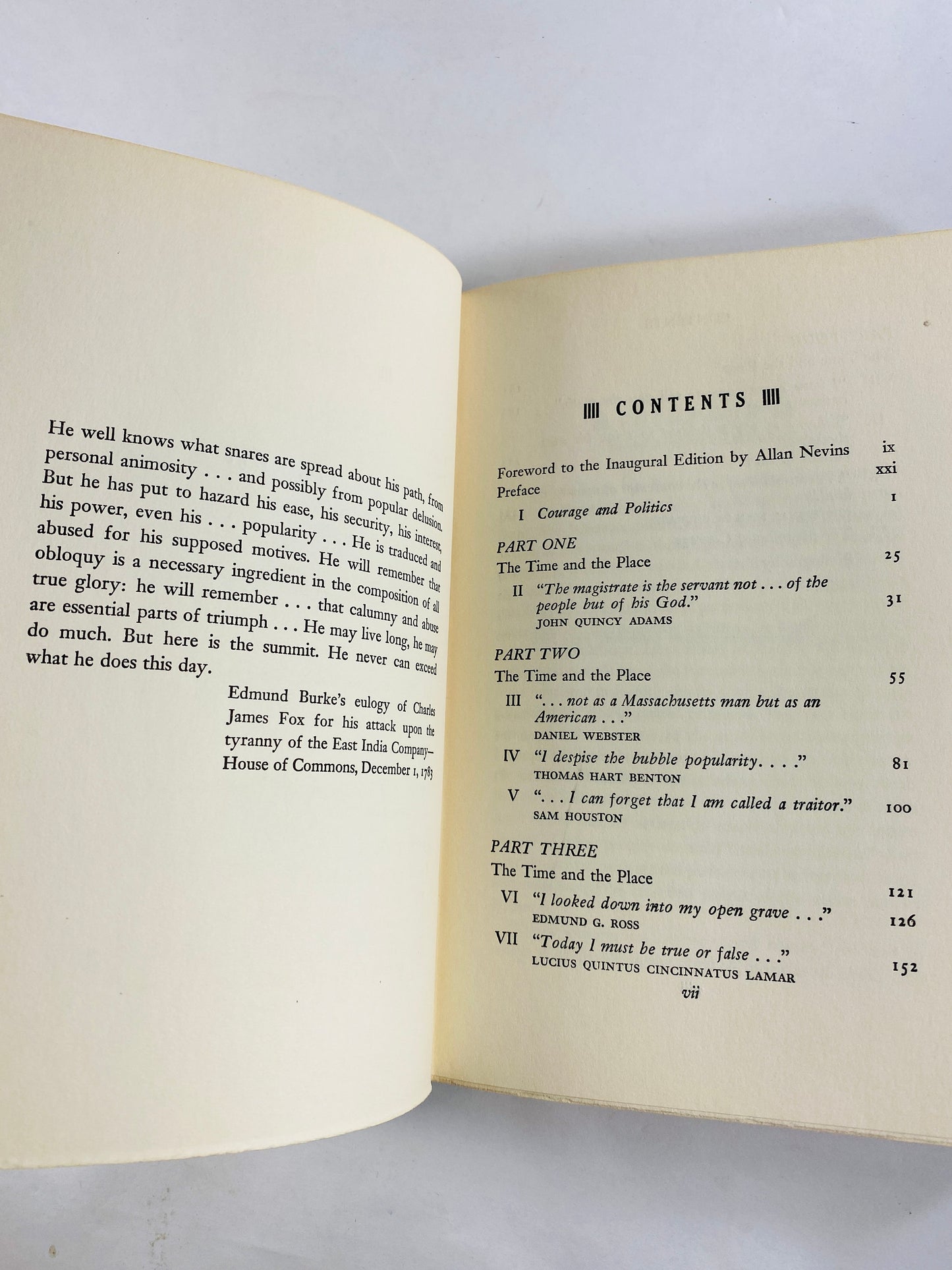 Profiles in Courage by John F Kennedy EARLY PRINTING Vintage Book circa 1961 Pulitzer Prize-Winning Harper & Row blue bookshelf decor JFK