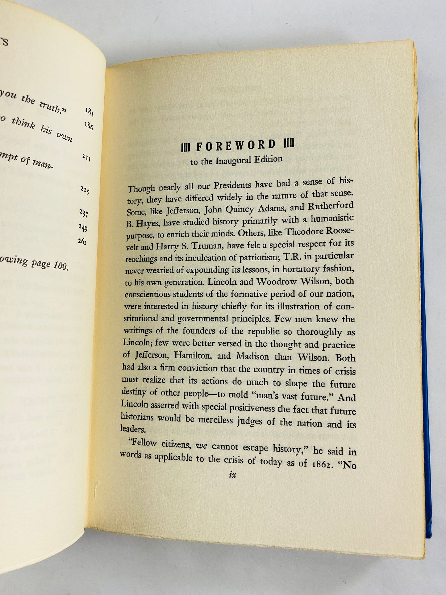 Profiles in Courage by John F Kennedy EARLY PRINTING Vintage Book circa 1961 Pulitzer Prize-Winning Harper & Row blue bookshelf decor JFK