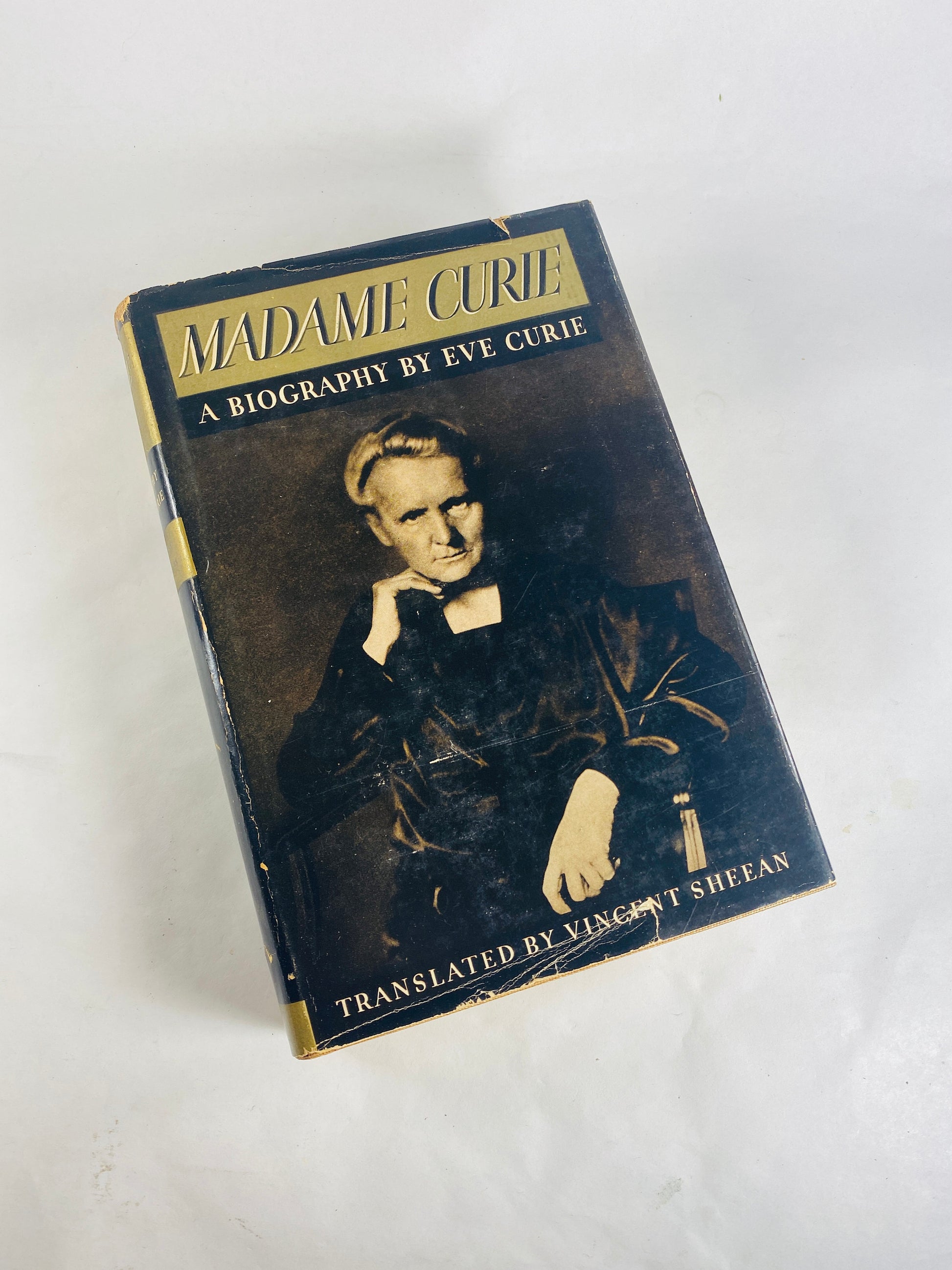 1937 Madame Marie Curie biography written by daughter Eve FIRST EDITION vintage book Doran Radioactivity Nobel Prize Chemistry