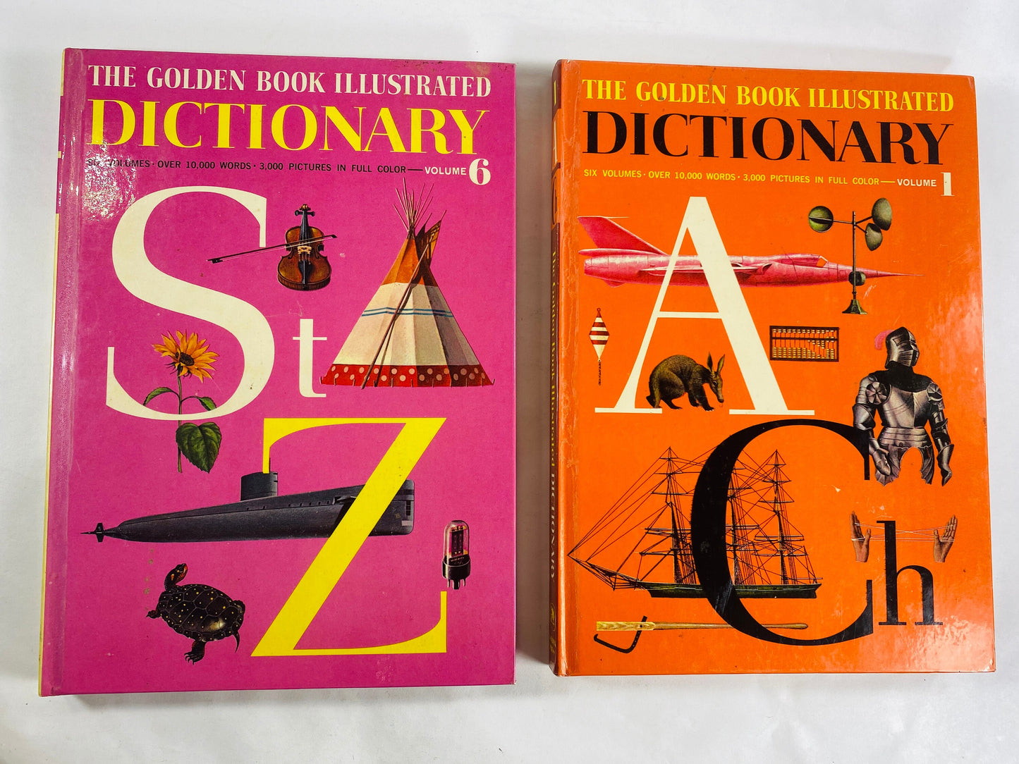 Golden Book Dictionary circa 1961 EARLY printing Vintage book volumes 1 or 6 Mary Reed LARGE oversized children's book