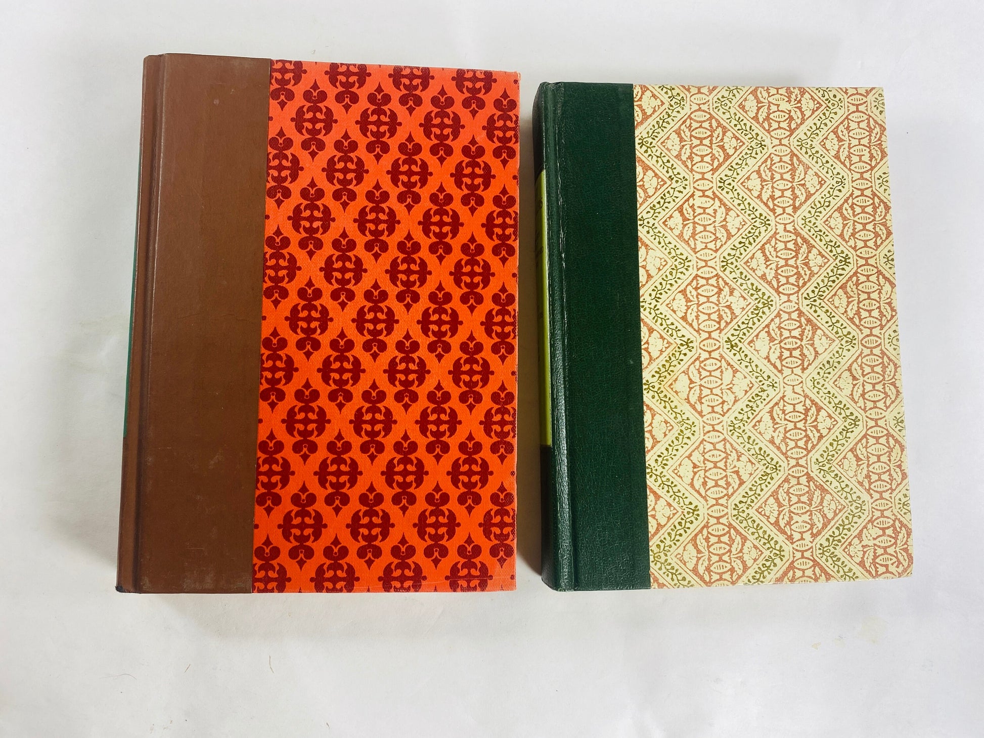 Beautiful Reader's Digest vintage book set lot Rainbow multi-colored lot circa 1970s featuring patterned covers. Home decor instant library