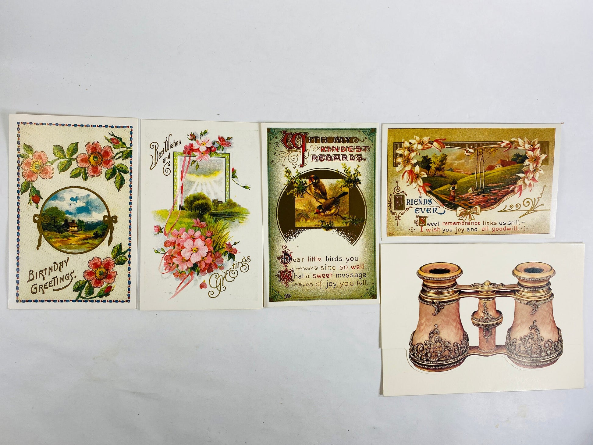 Vintage 1970s birthday and best wishes cards Lot of 5 greetings in VG condition! Reader's Digest, Opera and more!