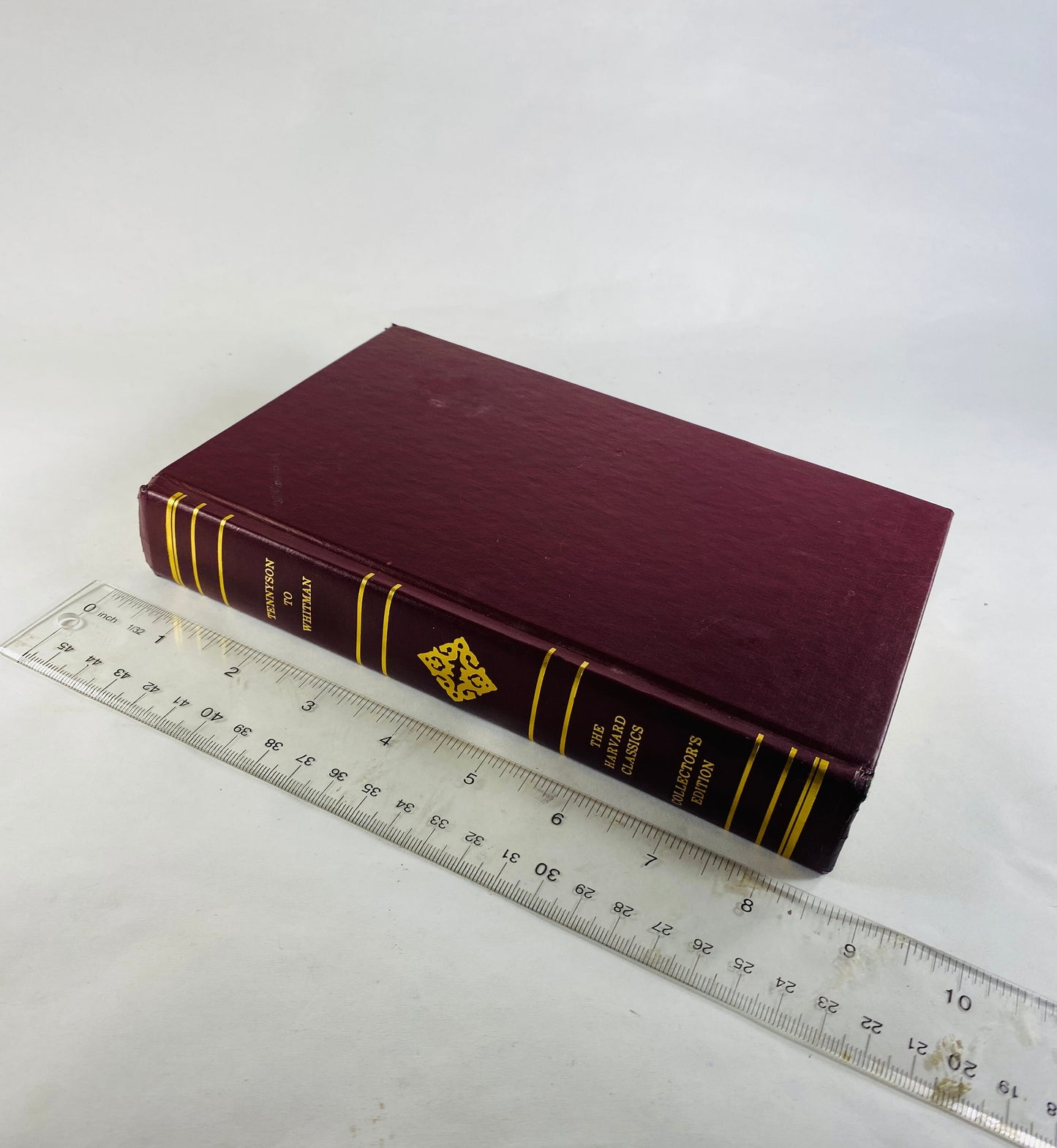 Tennyson to Whitman vintage Harvard Classics book philosophy maroon red with 22kt gold gilded lettering gift