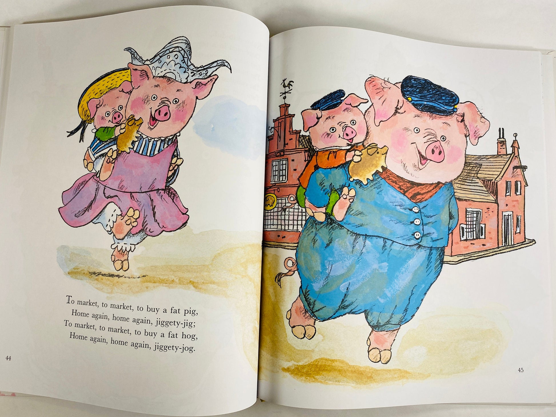 Richard Scarry Best Mother Goose vintage children's book circa 1997 Big Little Golden Book Deluxe Giant. Christmas Chanukah