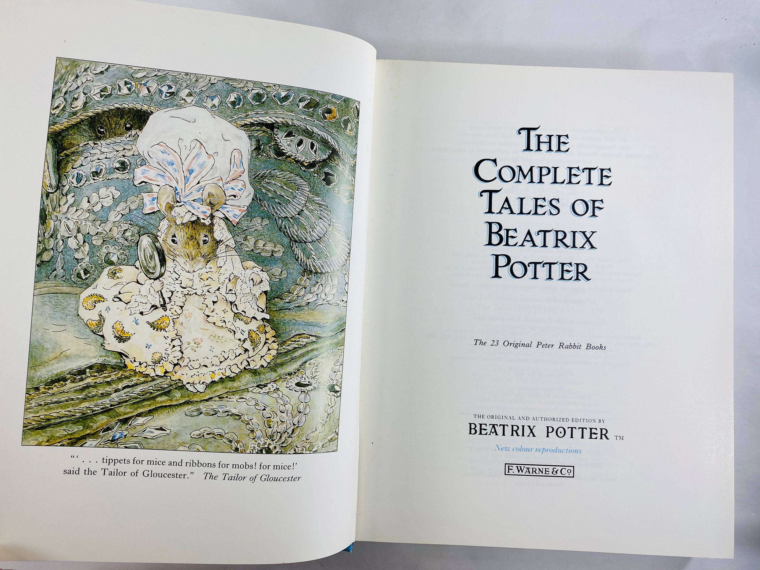 ビンテージ英語絵本 古書 Beatrix Potter 小型絵本コラージュ - 洋書