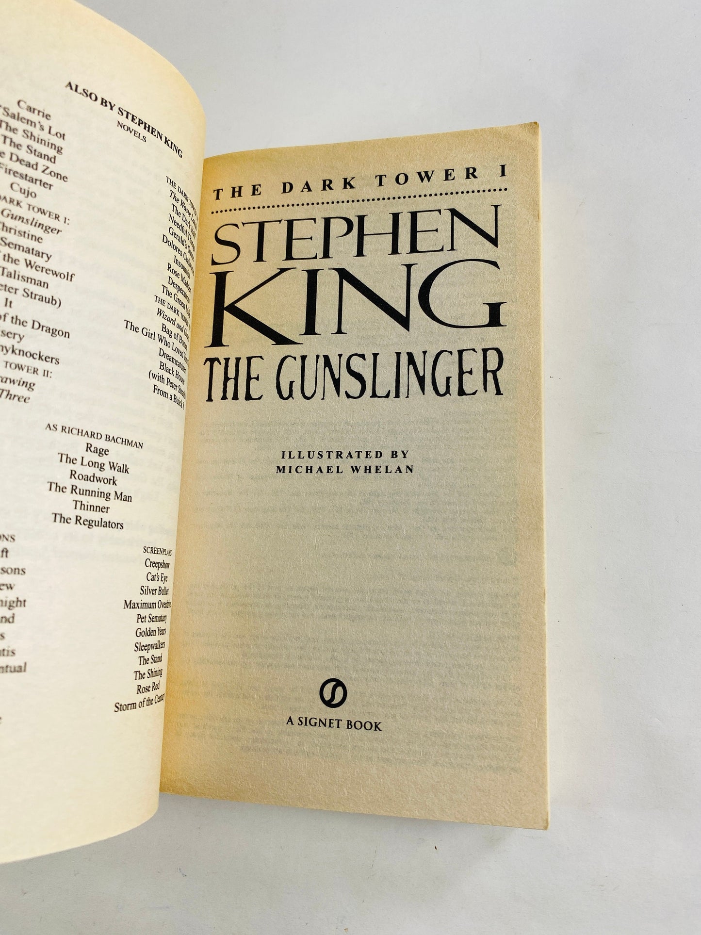 Dark Tower I The Gunslinger by Stephen King vintage paperback book circa 2003. Book Lover Gift.