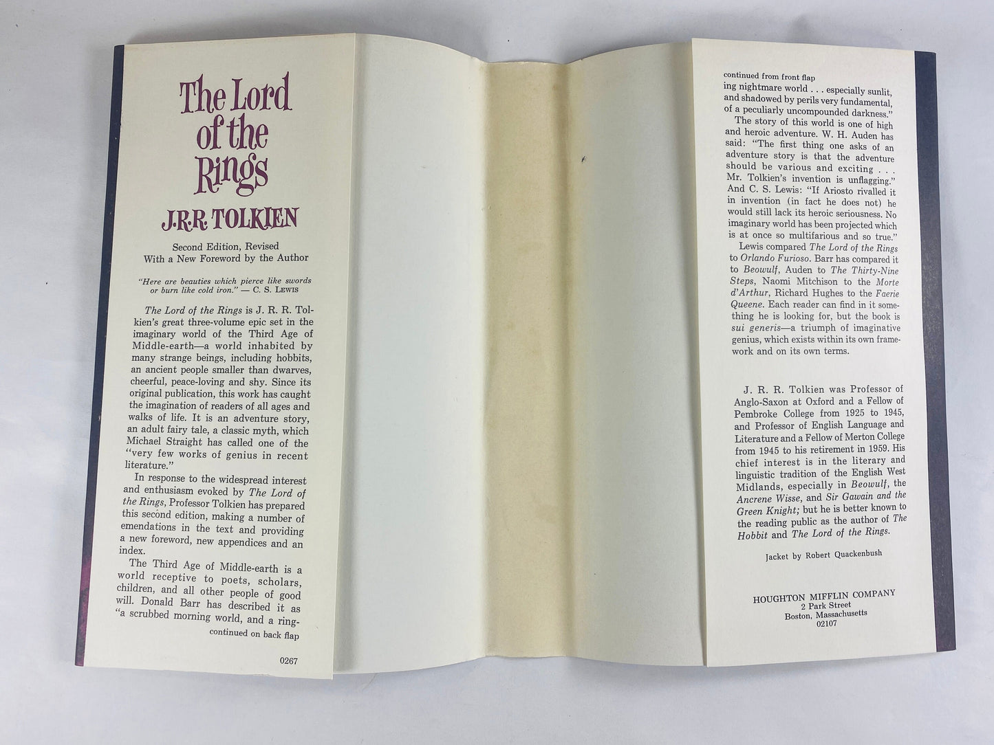 1967 JRR Tolkien Return of the King Lord of the Rings vintage Black SECOND Edition book Lord of the Rings Trilogy HMCO Two Towers