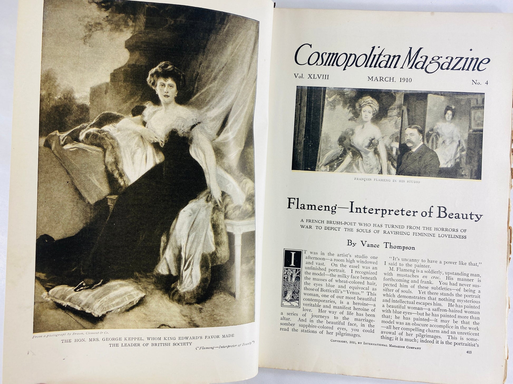 1910 vintage Cosmopolitan Magazine Vol 48 No 4 featuring Story of Charlemagne and Maligners of Mexico