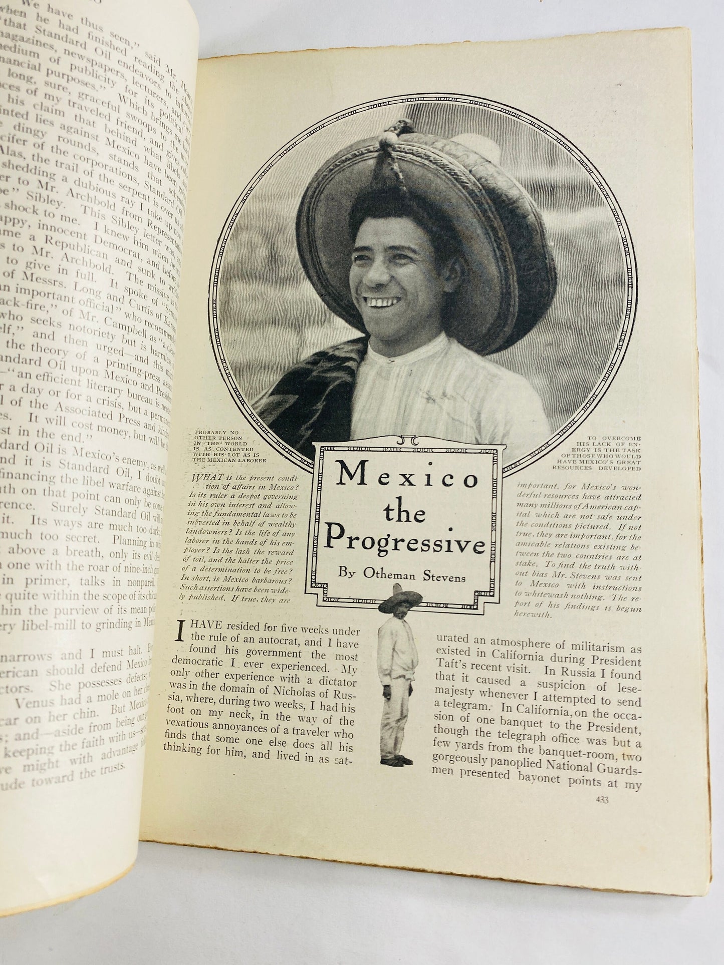 1910 vintage Cosmopolitan Magazine Vol 48 No 4 featuring Story of Charlemagne and Maligners of Mexico