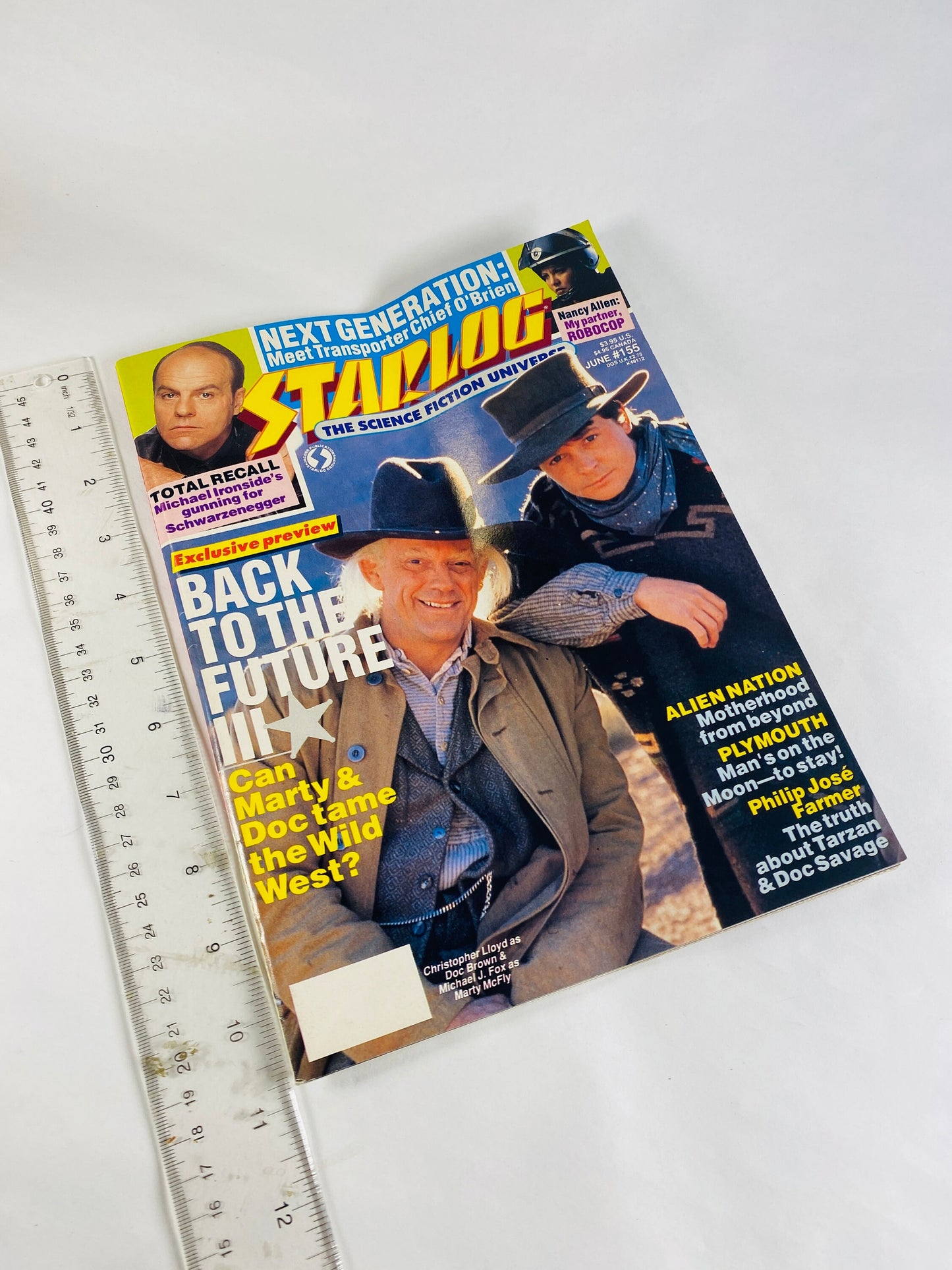 1990 Back to the Future III Star Trek Marty & Doc vintage magazine Starlog scifi movie photos stories decor college bedroom posters