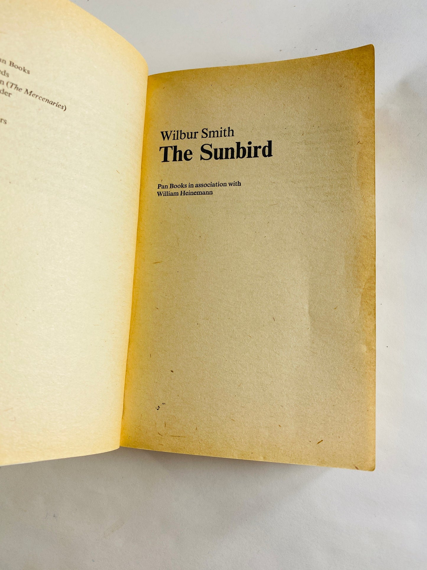Sunbird vintage paperback book by Wilbur Smith circa 1974 by the author of When the Lion Feeds about adventure in modern Africa