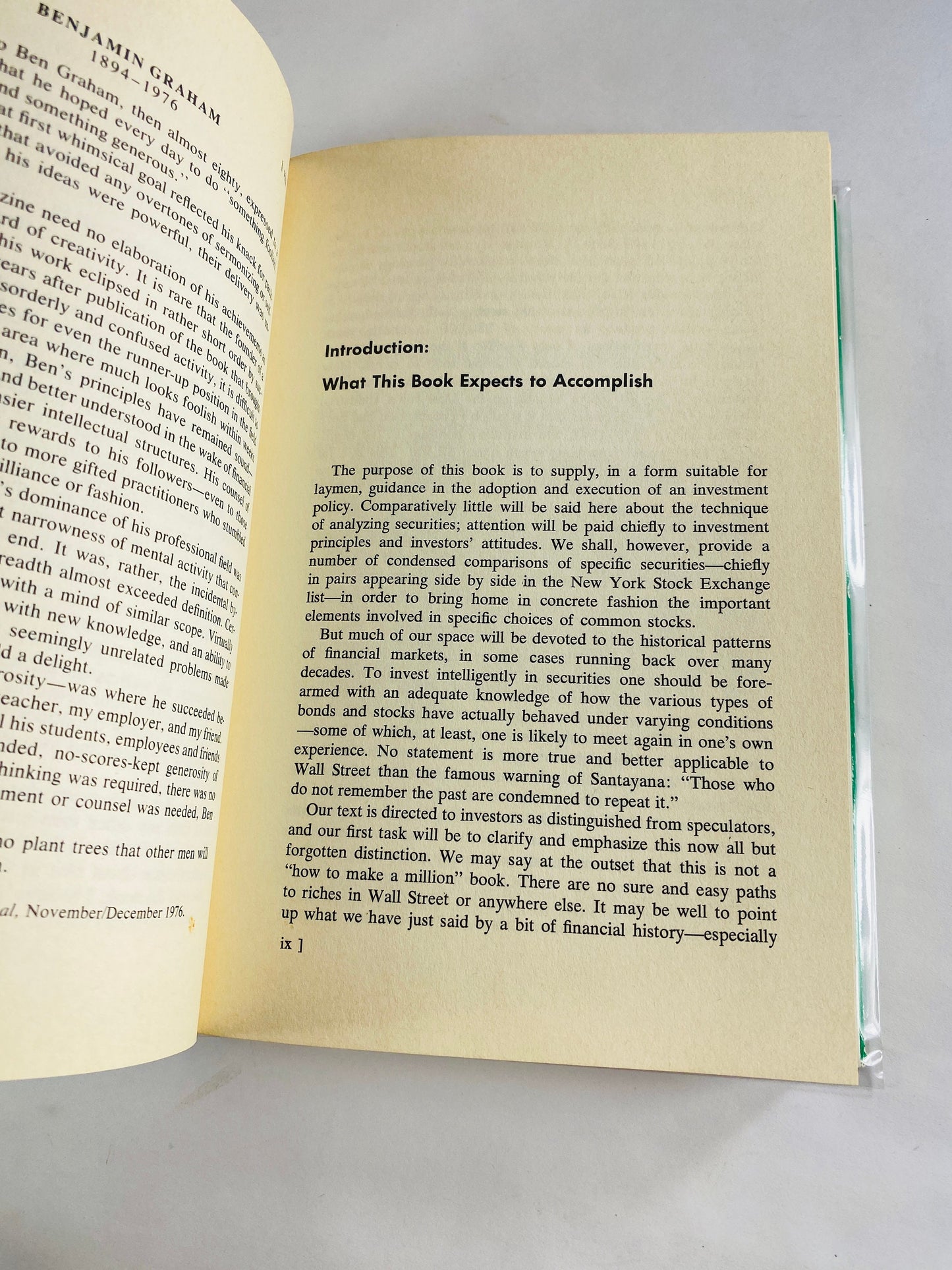 Intelligent Investor vintage book by Benjamin Graham circa 1986 Practical Counsel stock market collectible Father's Day gift Wall Street