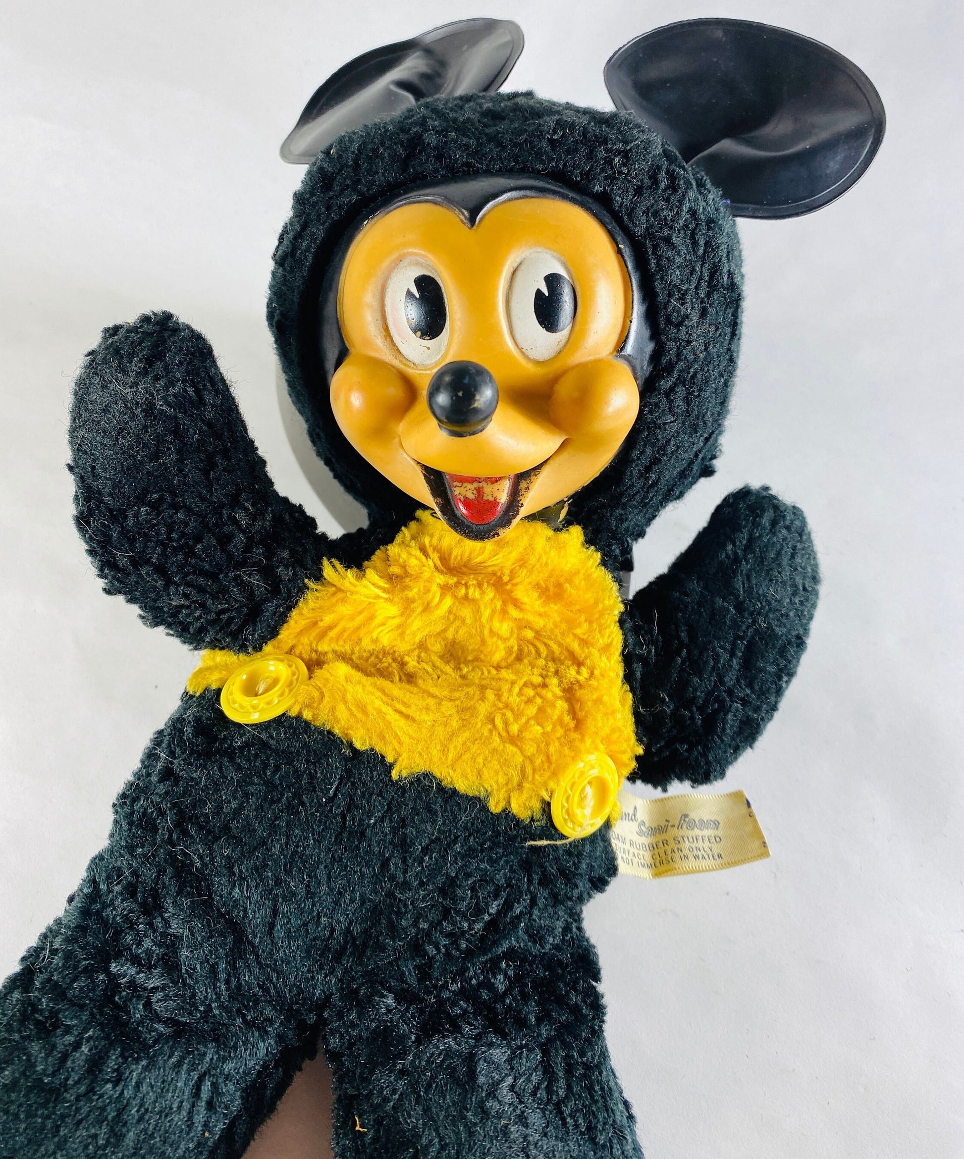 Original Mickey Mouse vintage Disney collectible circa 1950 Gund Sani-Foam Rubber Face plush doll J Swedlin New York