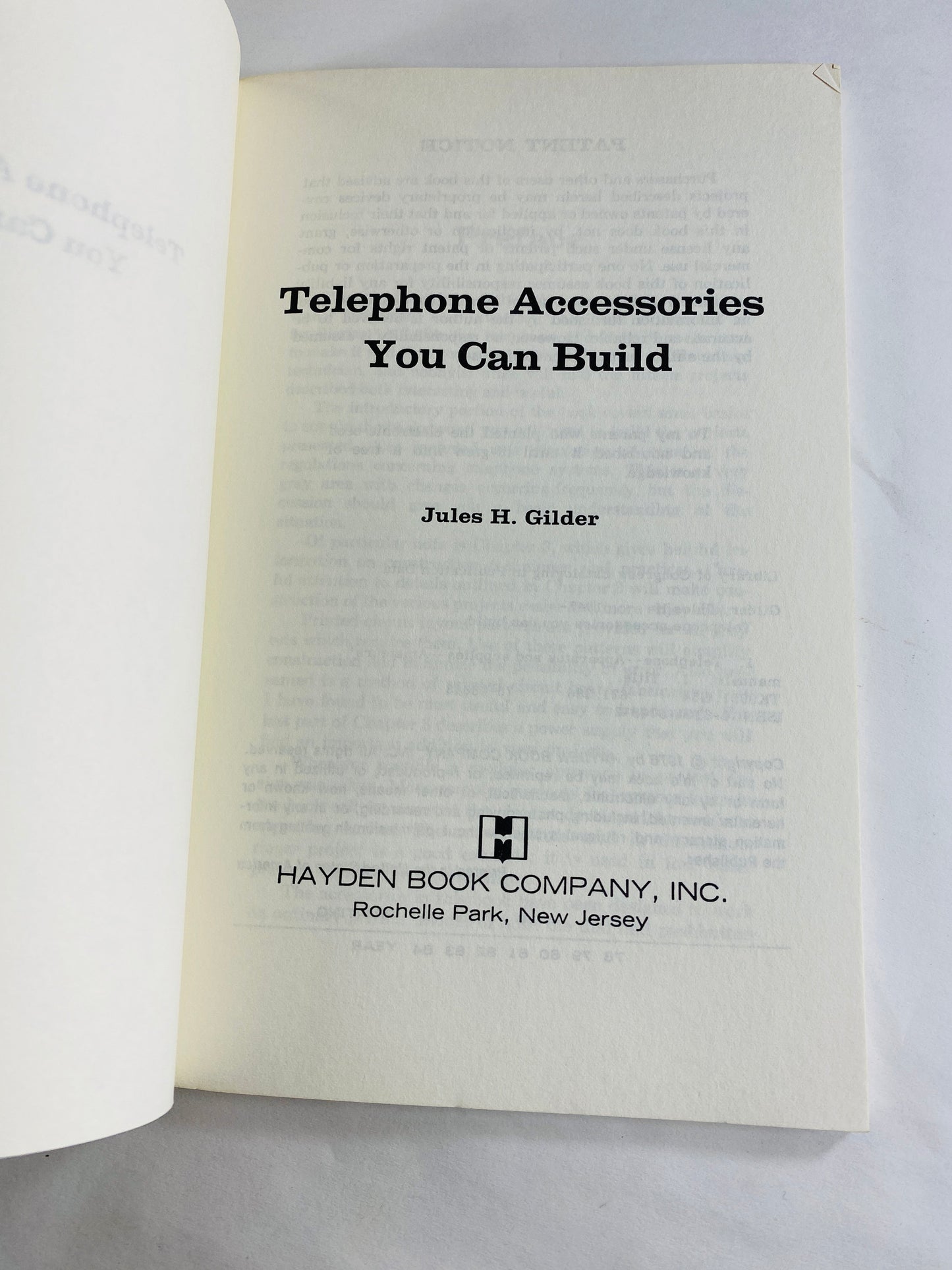 Telephone Accessories You Can Build vintage paperback book circa 1976 by Jules Glider Communications Broadcasting Telegraph Home decor