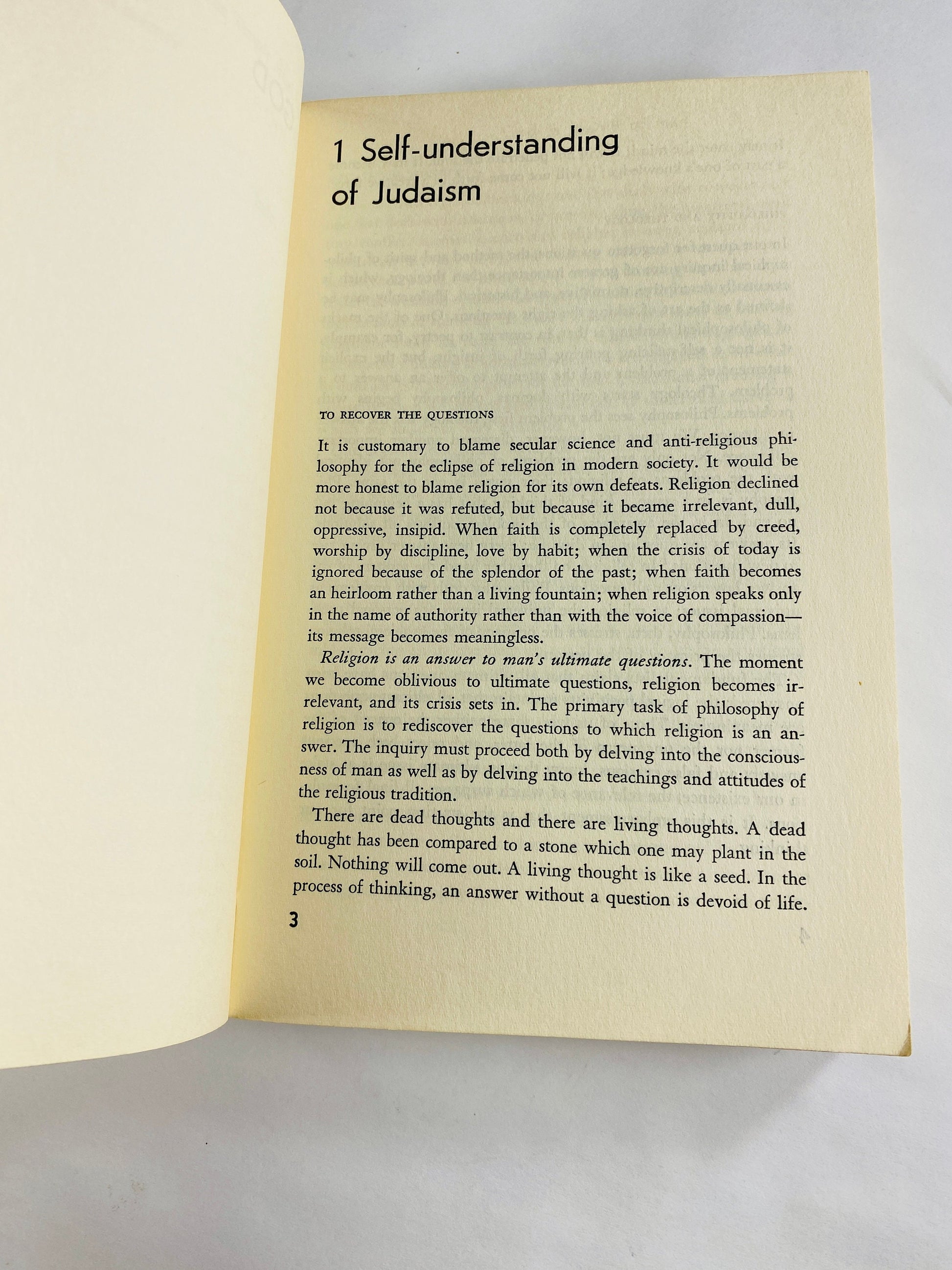 1959 God in Search of Man by Abraham Joshua Heschel vintage paperback book Human Existence Jewish philosopher moral teachings modern Judaism
