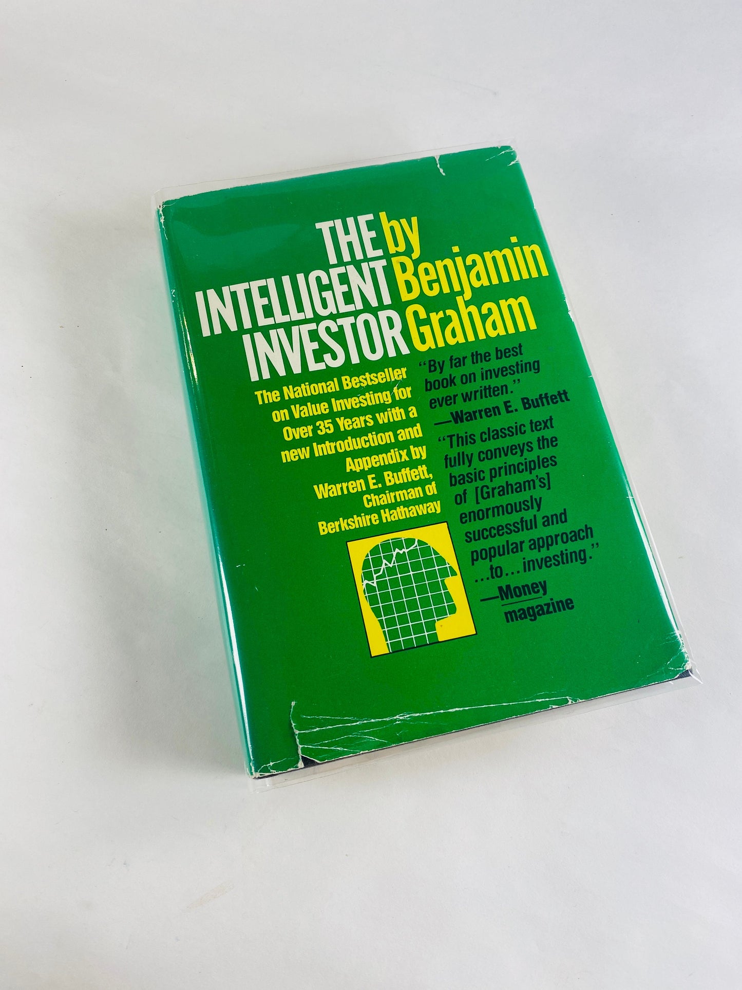 Intelligent Investor vintage book by Benjamin Graham circa 1986 Practical Counsel stock market collectible Father's Day gift Wall Street