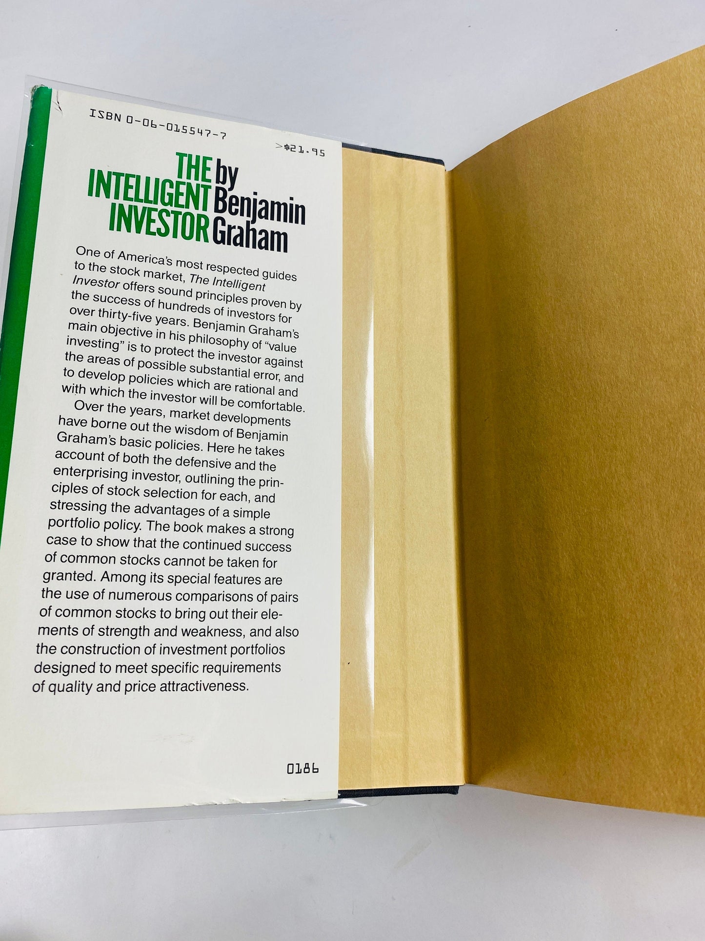 Intelligent Investor vintage book by Benjamin Graham circa 1986 Practical Counsel stock market collectible Father's Day gift Wall Street