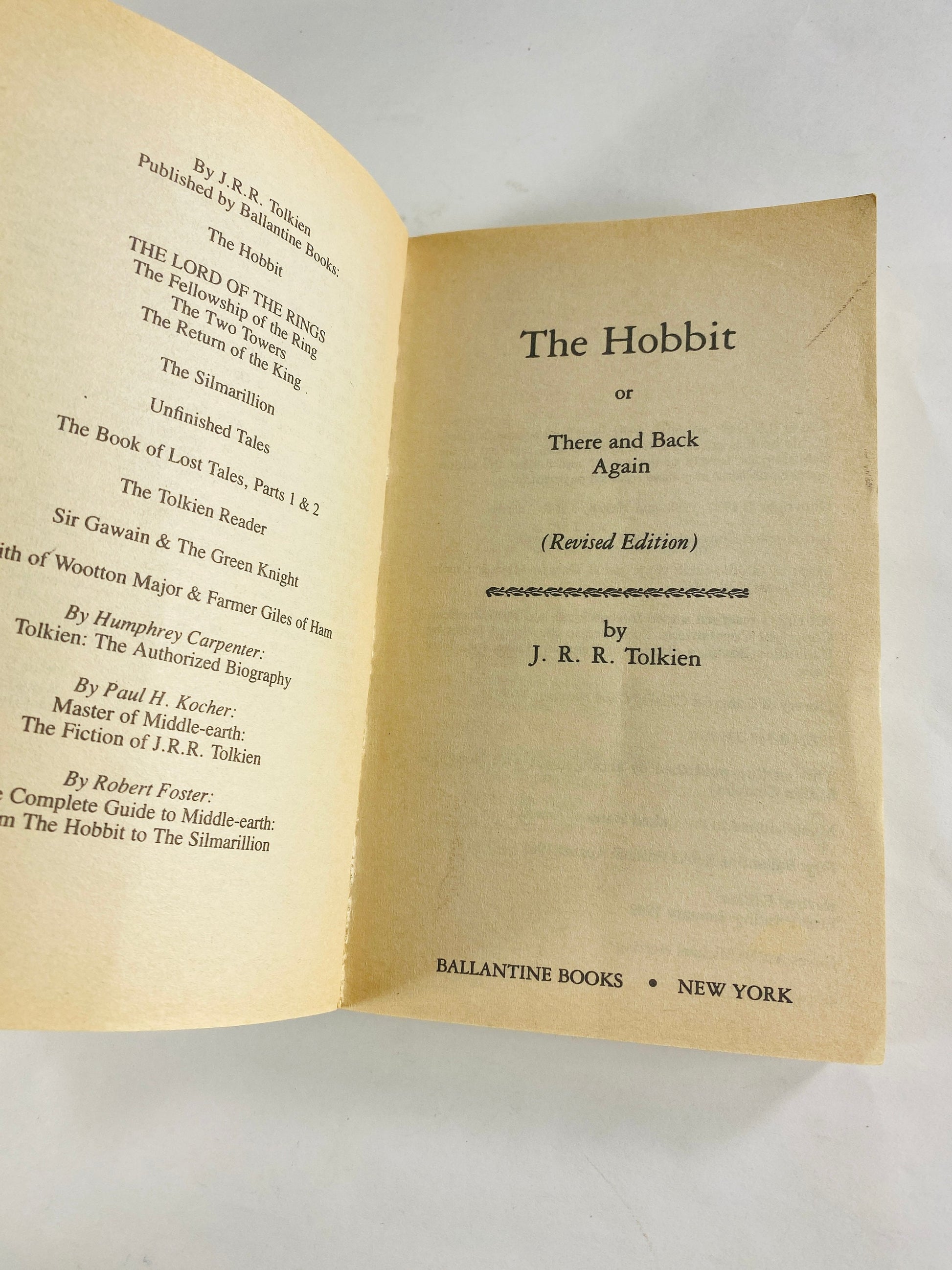 JRR Tolkien The Hobbut vintage Lord of the Rings paperback book circa 1982. Former library book LOTR
