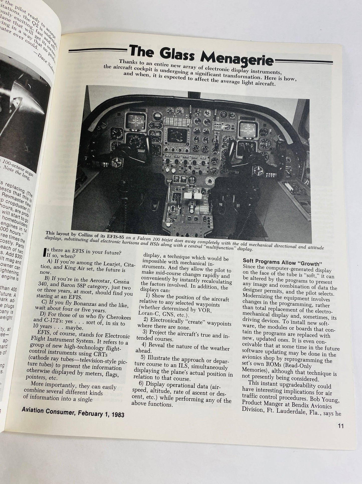 Aviation Consumer vintage magazine 1981 1983 FAA standards, turbo, lead fouling, locking fuel caps cockpit, Continental O-470