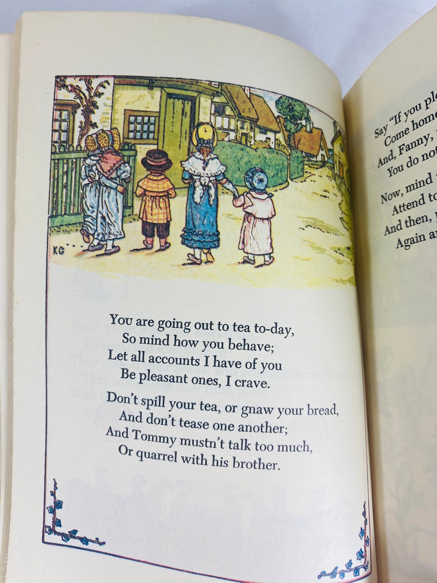 1987 Under the Window by Kate Greenaway vintage children's book Pictures & Rhymes for Children composed of her own verses and illustrations
