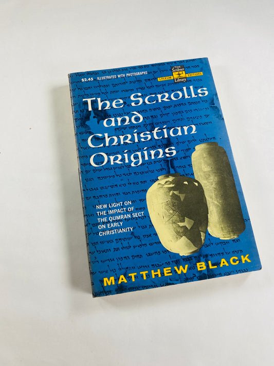 Scrolls and Christian Origins vintage Dead Sea Scrolls paperback book by Matthew Black circa 1961