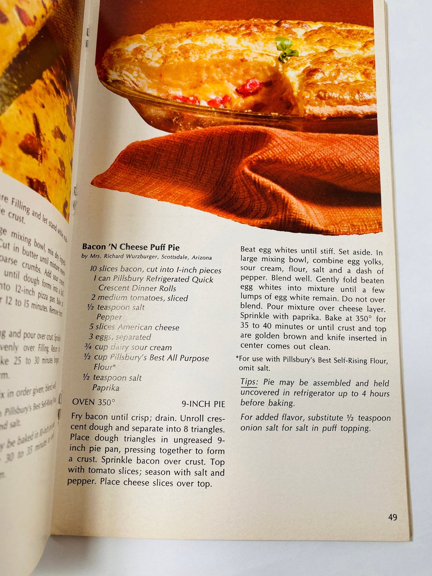 Pillsbury Vintage Baking Recipe cookbook booklet circa 1968 by Ann Pillsbury. Kitchen retro decor.