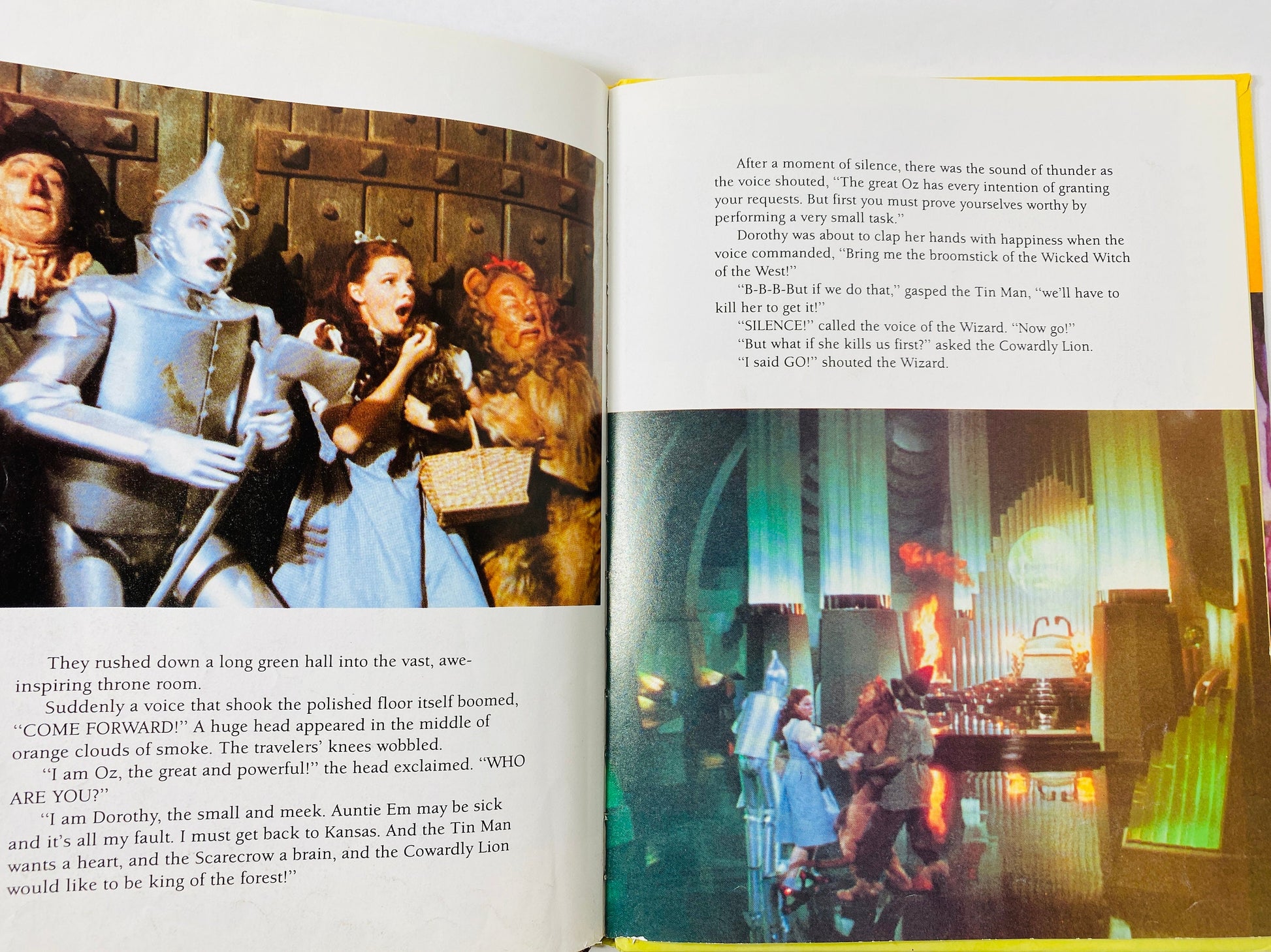 Wizard of Oz Movie Storybook by L Frank Baum circa 1988 Vintage Golden book decor. Children's gift. Book lover gift. Dorothy Lion