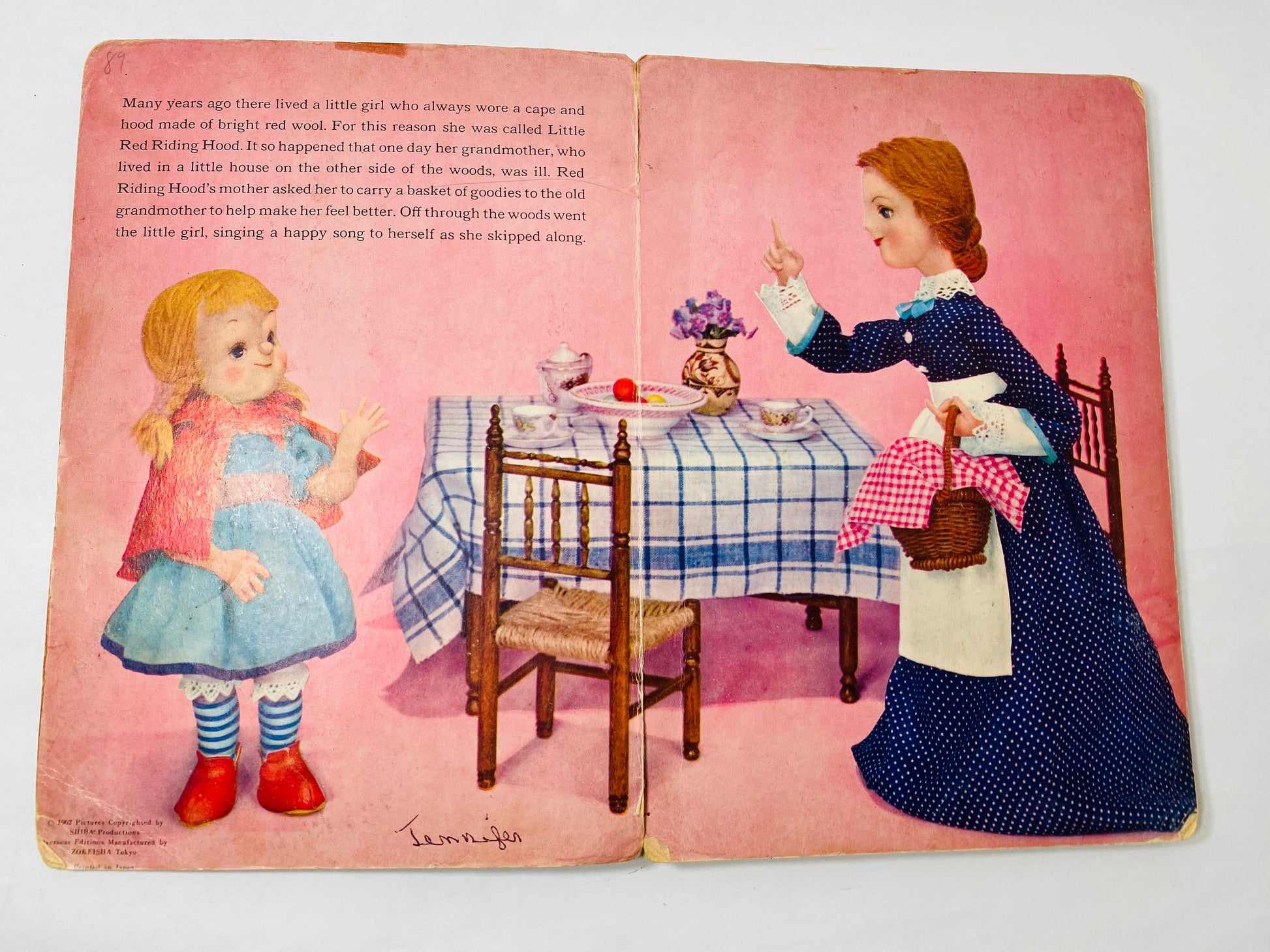 Little Red Riding Hood vintage Living Story Book Shiba Productions manufactured in Japan circa 1962