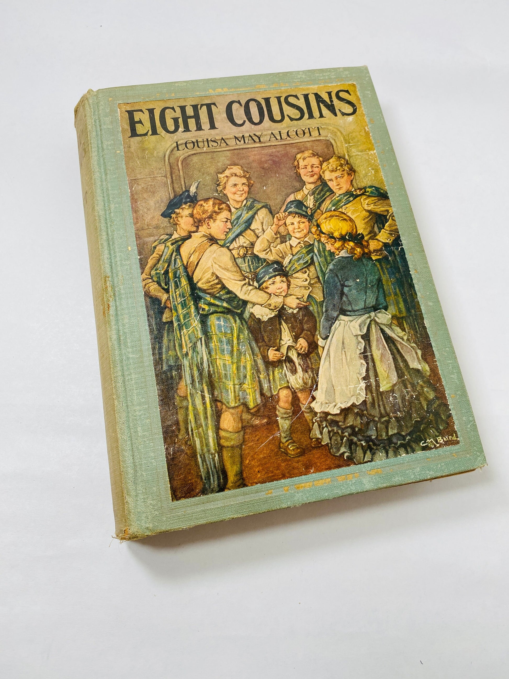 1931 Louisa May Alcott Eight Cousins John C. Wnston vintage hardback book by the author of Little Women Christmas gift