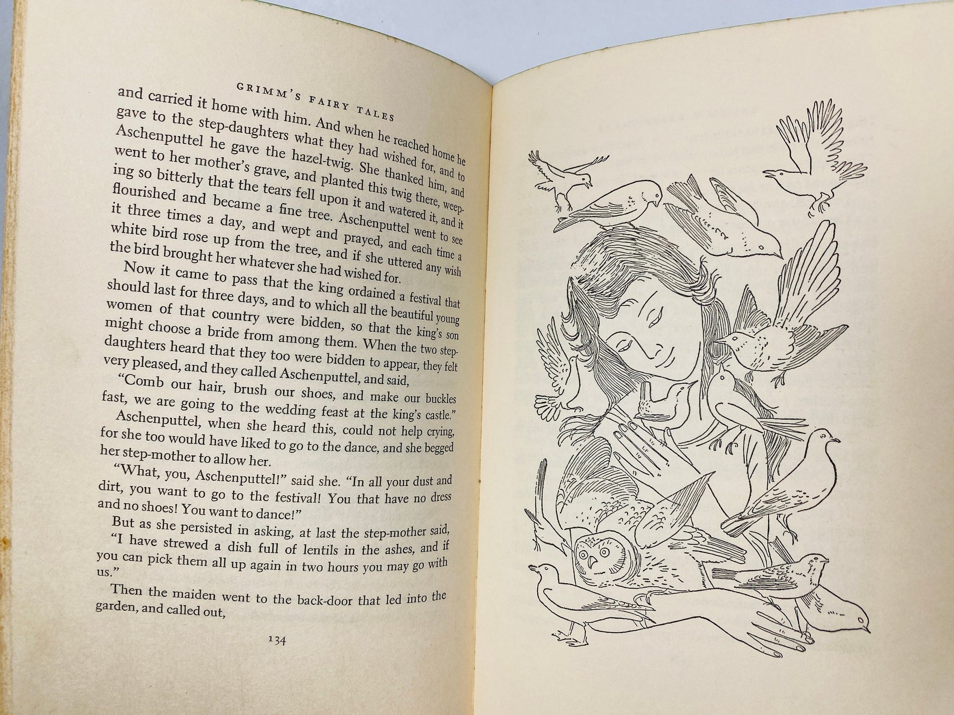 1954 Grimm's Fairy Tales book by the Grimm Brothers vintage Children's stories Junior Deluxe Editions